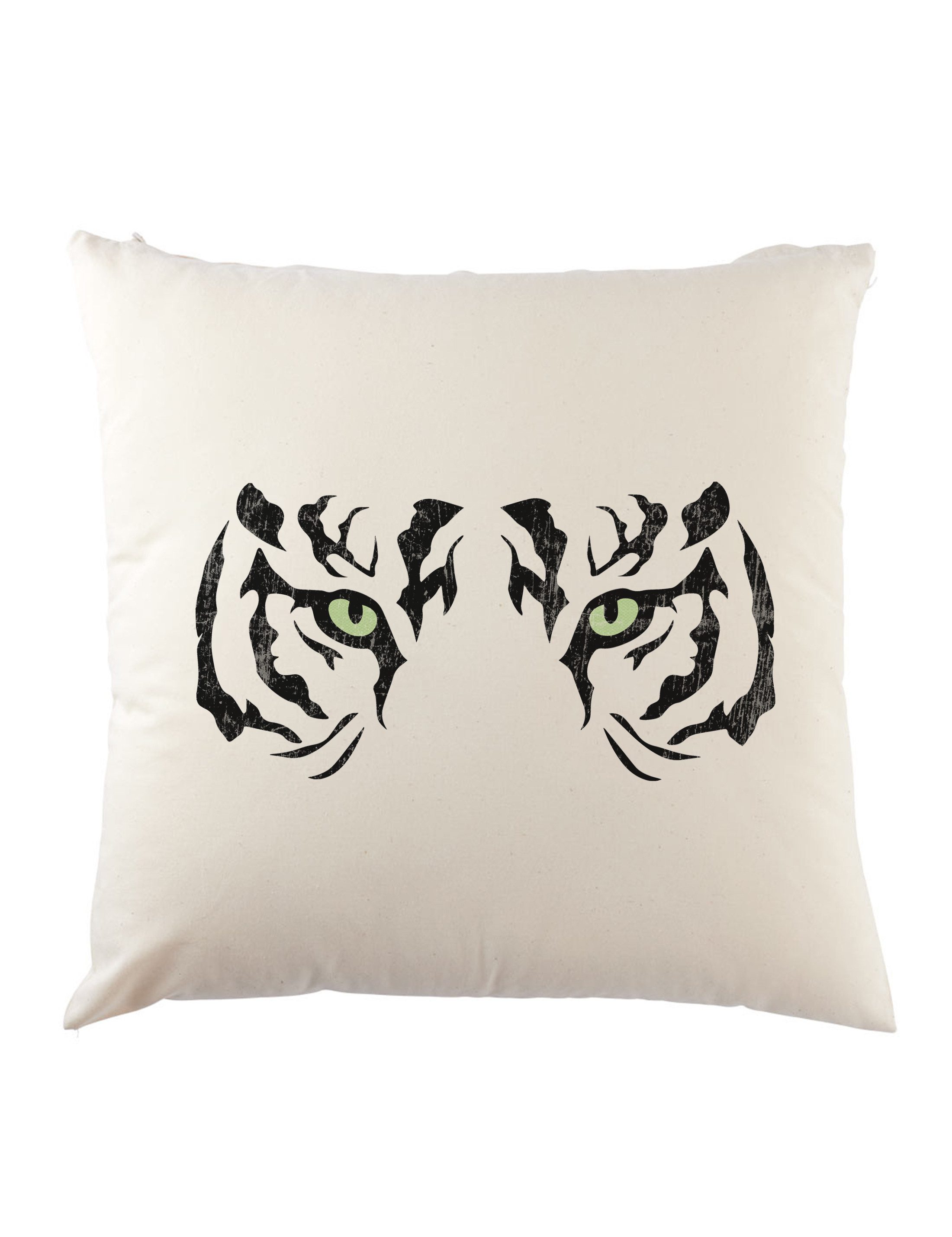 Urban Backwoods Dekokissen Tiger Eyes Dekokissen Augen Eye Auge Tattoo Staring Tigerauge Katze, Raubkatze Pin Up Artist