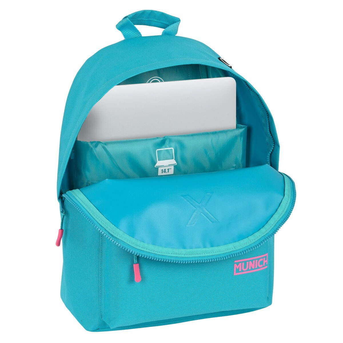 Munich Laptoprucksack Munich Laptoptasche munich basicos türkis 31x41x16 cm