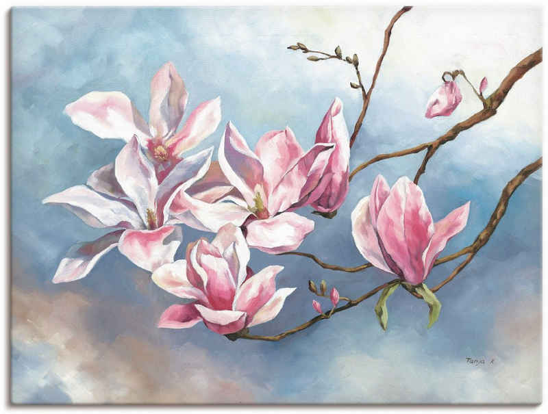 Artland Wandbild Magnolienzweig, Blumen (1 St), als Alubild, Outdoorbild, Leinwandbild in verschied. Größen