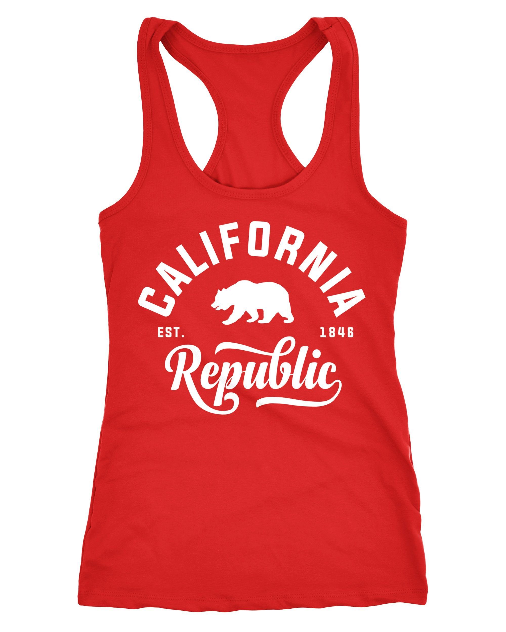Neverless Tanktop Damen Tank-Top California Republic Racerback Neverless®