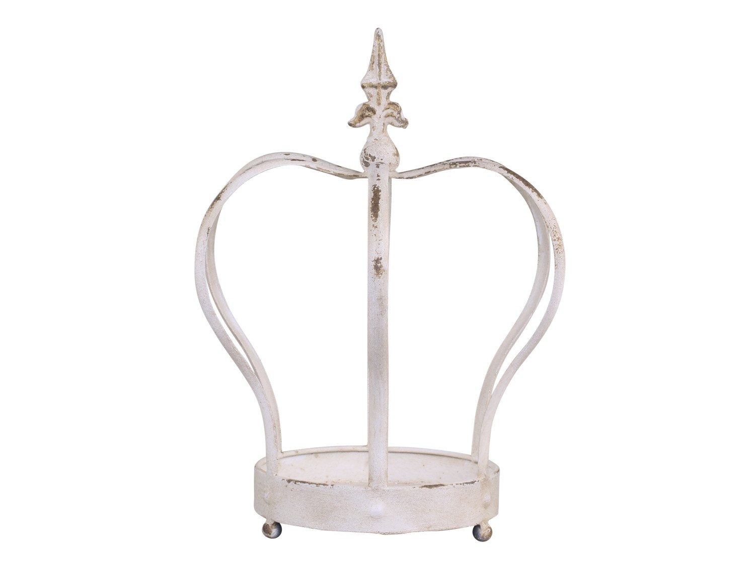 Chic Antique Dekoschale Dekorative Metallkrone Antik Creme Vintage Shabby Chic Deko 45 cm (1 × Dekokrone aus Metall, Farbe Creme, Höhe ca. 45 cm), Dekorativ, Shabby, Vintage, Landhaus