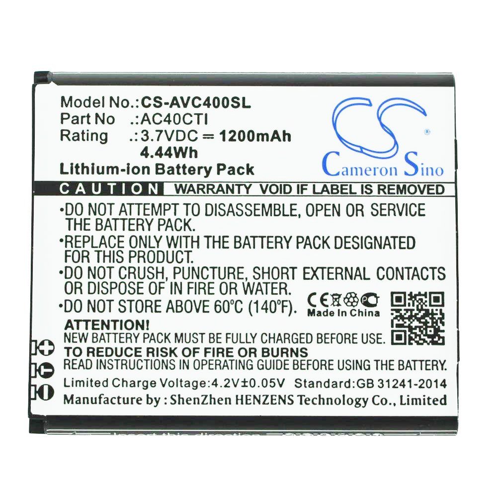 AC40CTI 55,64x47,85x4,62mm, V) 1200 Akku Archos Ti 40C Archos mAh passend Akku nur für (3,7 AccuCell