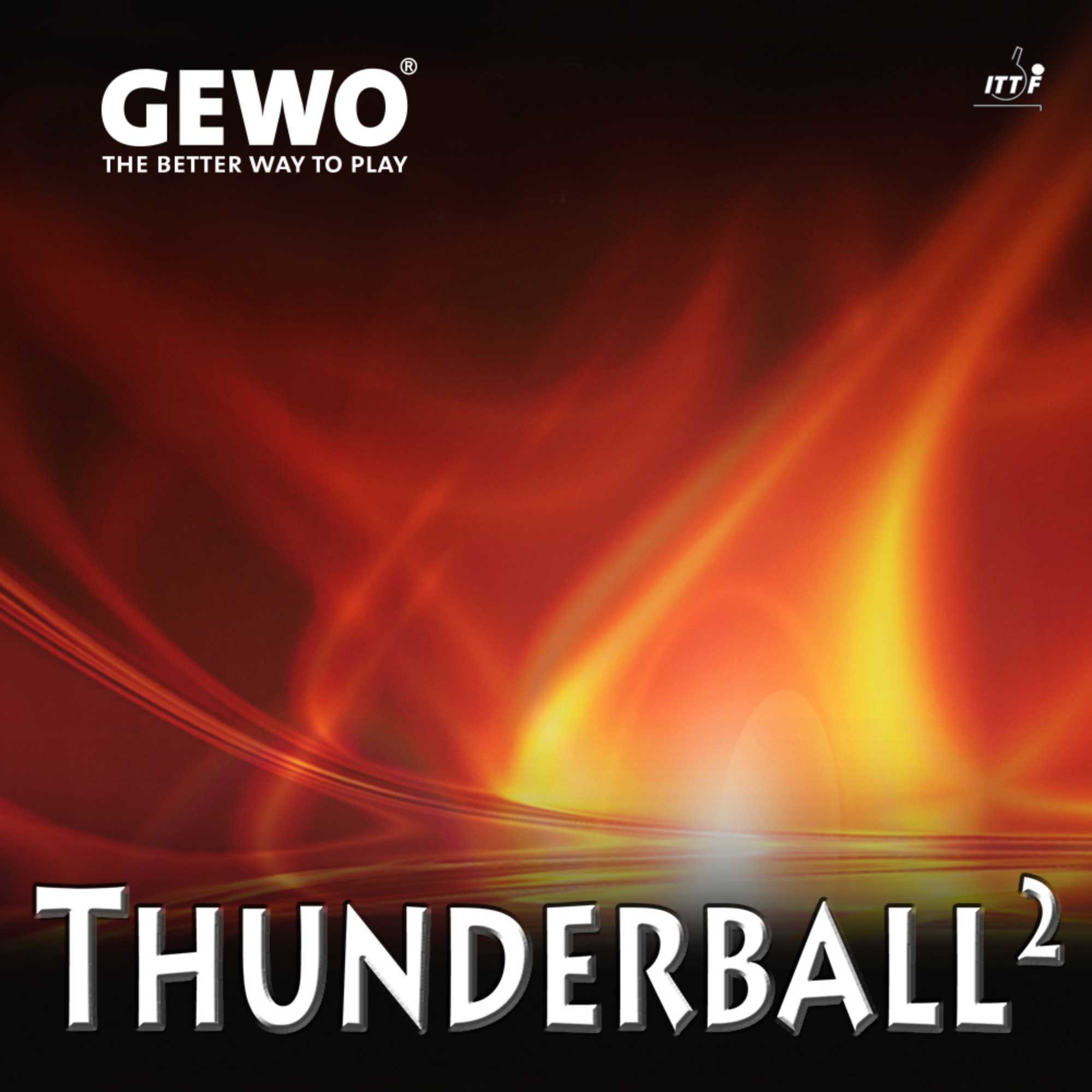 Gewo Tischtennisschläger Belag Thunderball², Tischtennisbelag