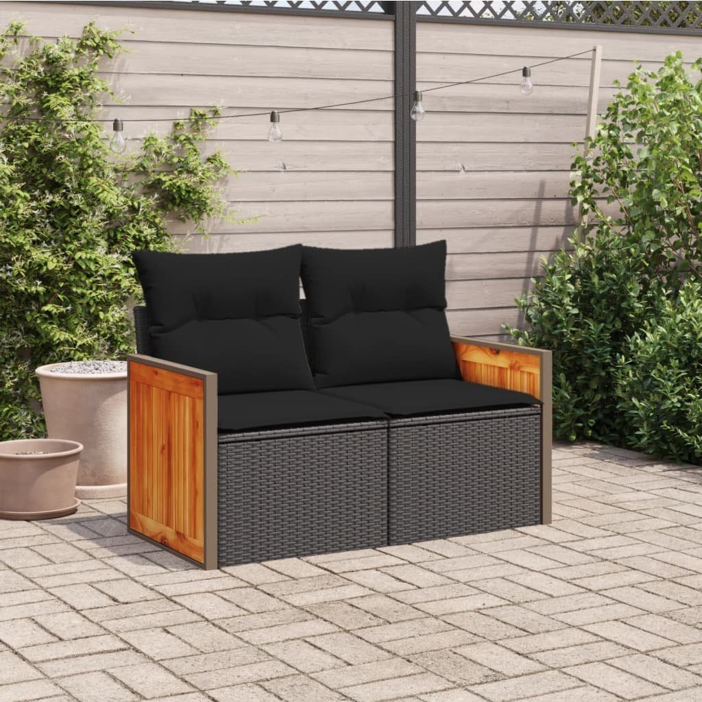 vidaXL Loungesofa Gartensofa mit Kissen 2-Sitzer günstig online kaufen
