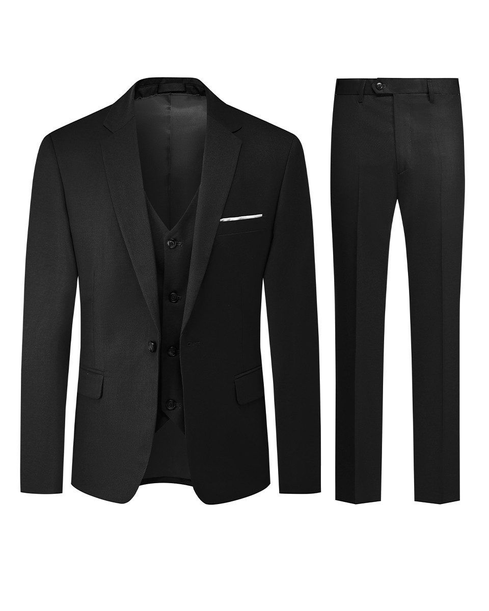 Allthemen Anzug (3 tlg) im Slim Fit ein Knopf Anzüge für Hochzeit