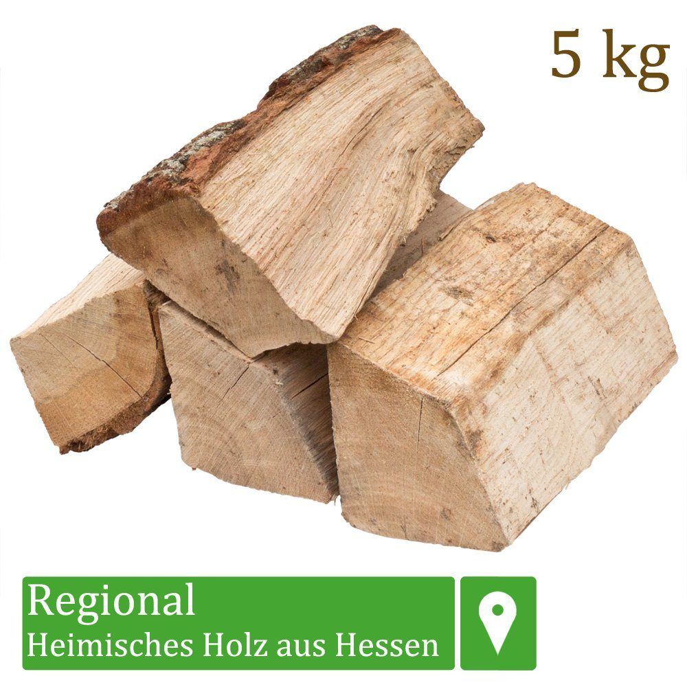 Flameup Kaminholz Brennholz Kaminholz Holz Eiche 5-500kg Ofen Kamin Kaminofen Grill 25cm, 5 kg