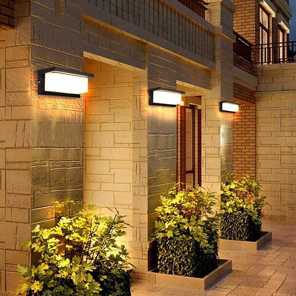LETGOSPT Außen-Wandleuchte 18W LED Wandleuchte mit günstig online kaufen
