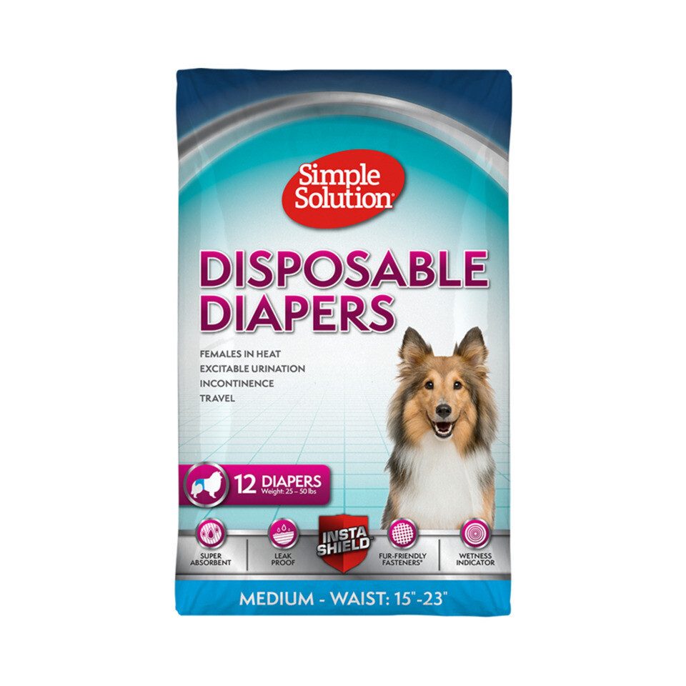 Simple Solution Hunde Windeln Gr. L | Einwegwindeln Für Hündinnen, Saugstark & Auslaufsicher
