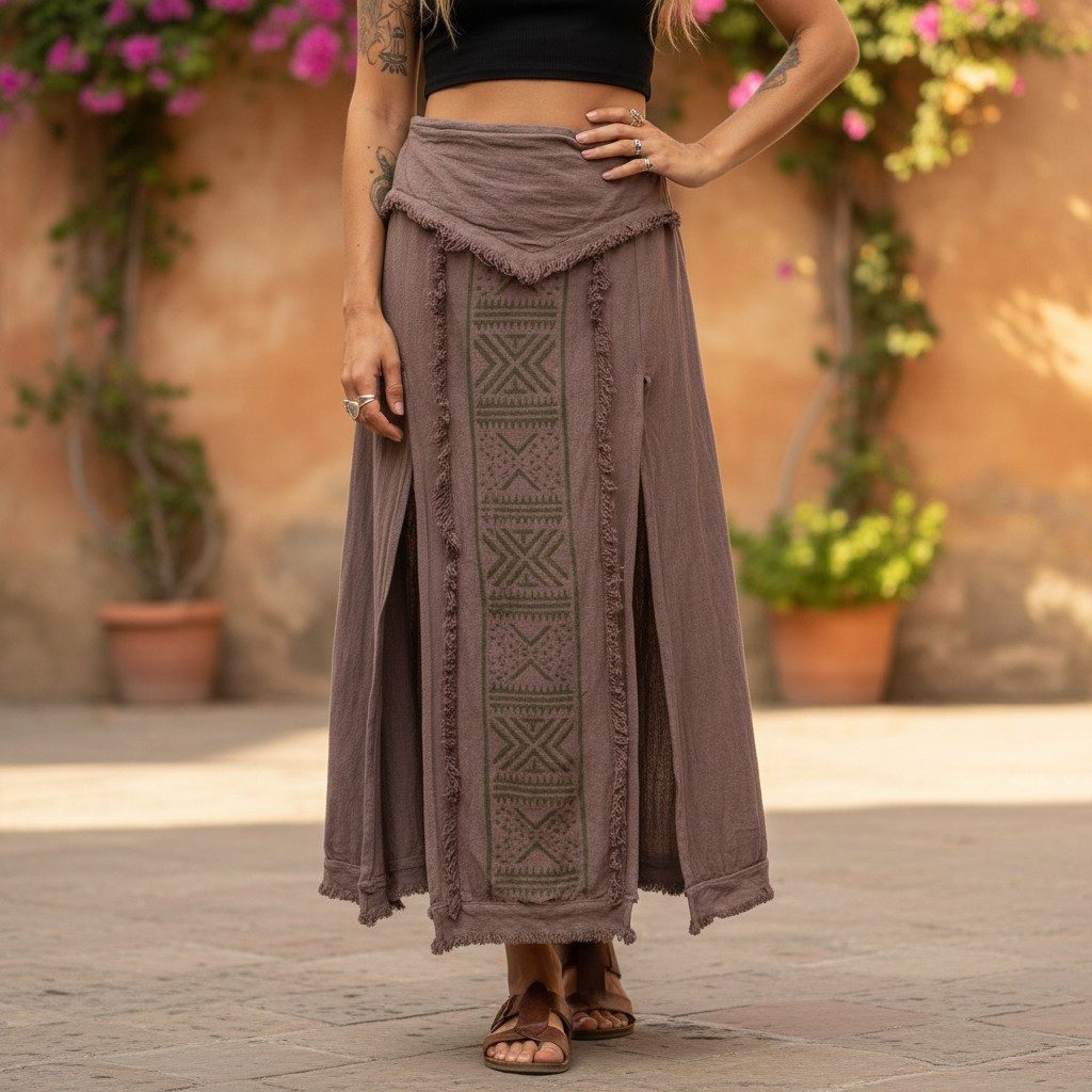 Guru-Shop Minirock Langer Boho Panel Skirt, offener Sommerrock,.. alternati günstig online kaufen