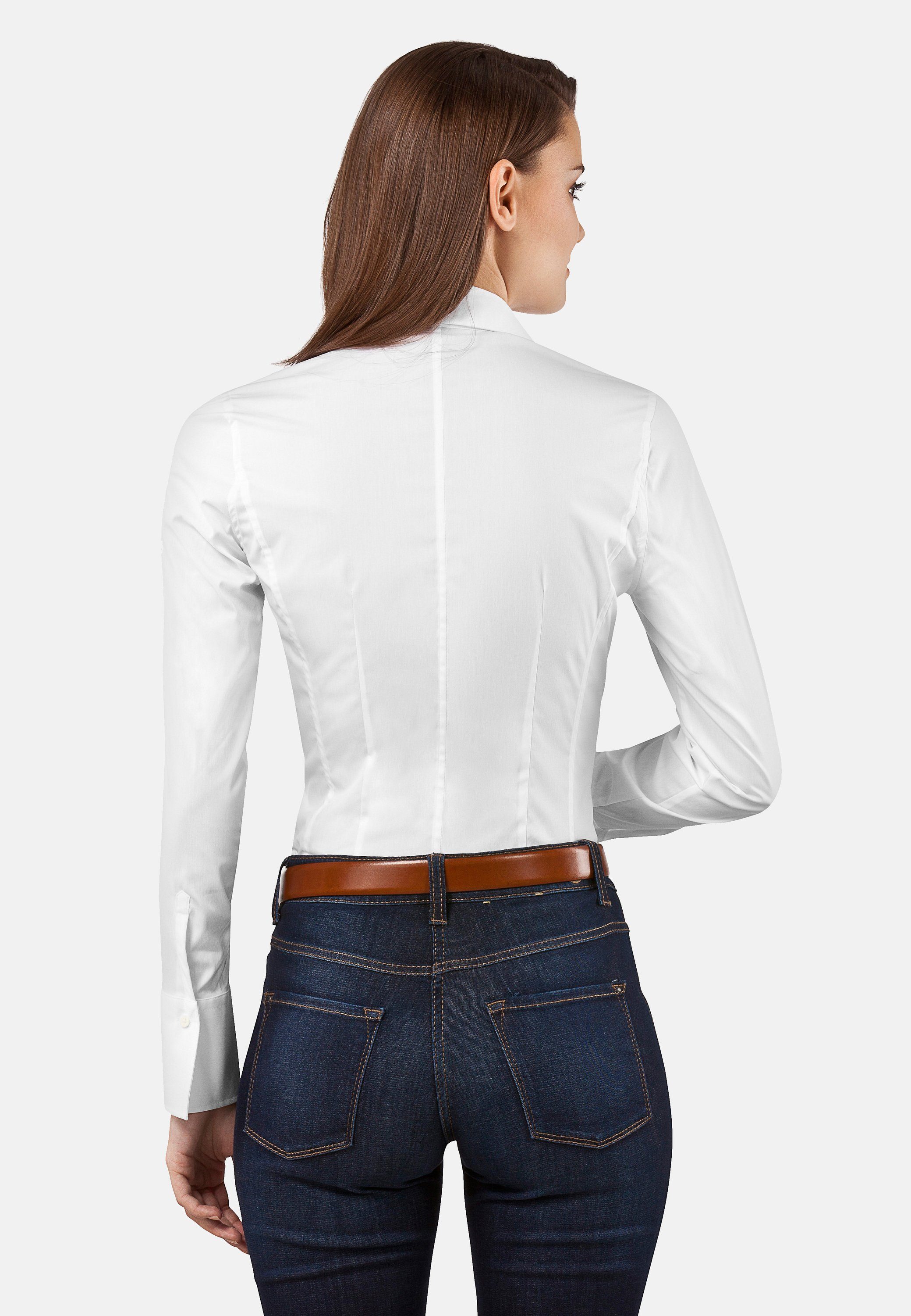 Vincenzo Boretti Klassische Bluse tailliert stretch günstig online kaufen