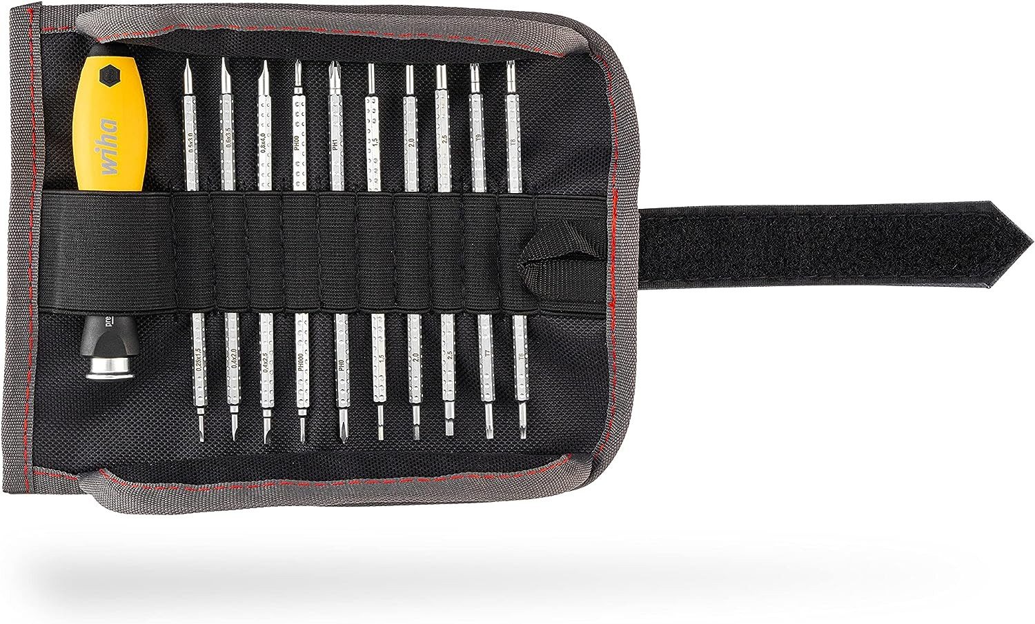 Wiha Schraubendreher ESD SYSTEM 4 (31499) - 12 tlg., Schlitz, Kreuz, TORX, Sechskant, inkl. Rolltasche