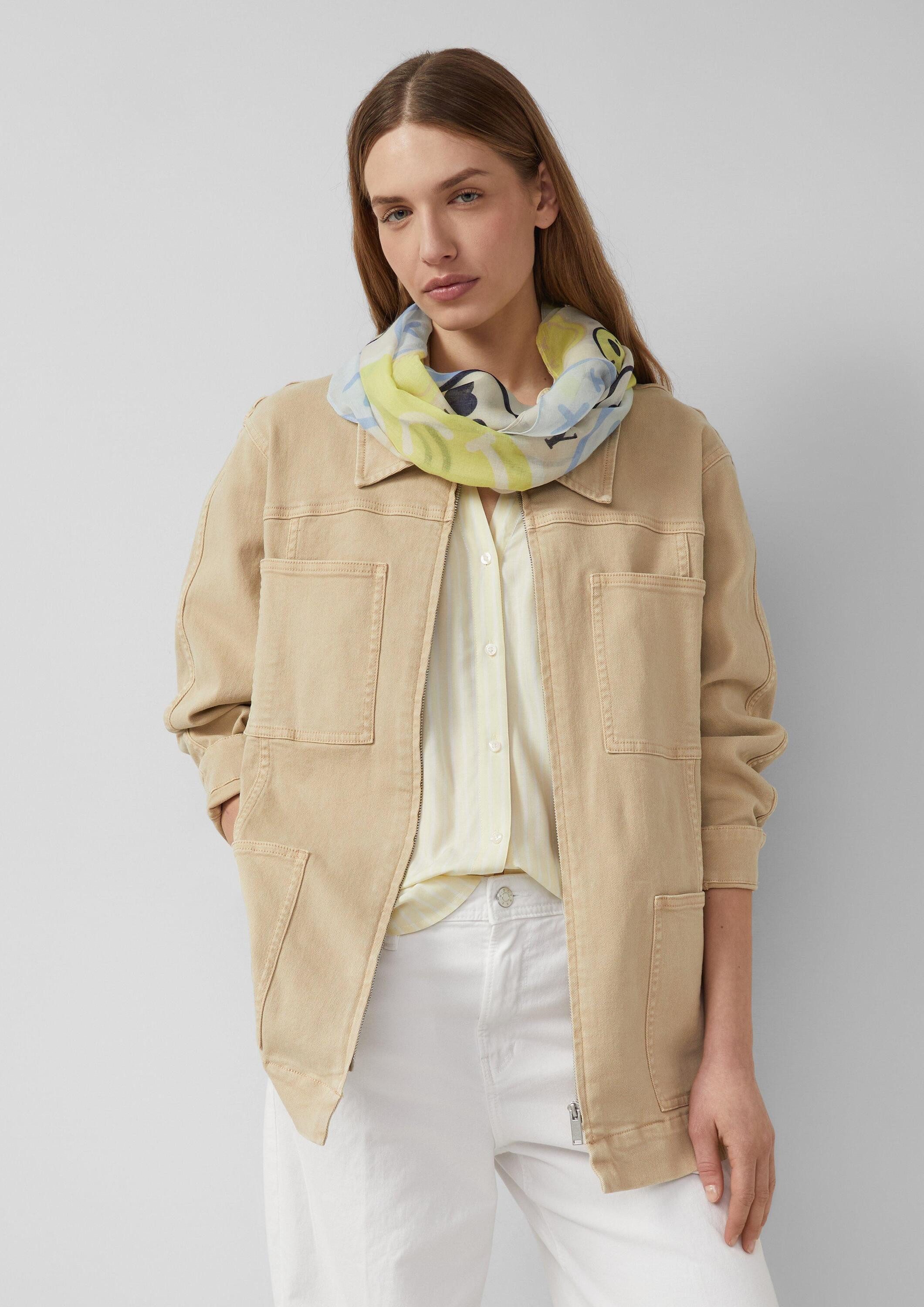 s.Oliver Loop Snood, Loop-Schal mit S.W.-Smiley®-Print