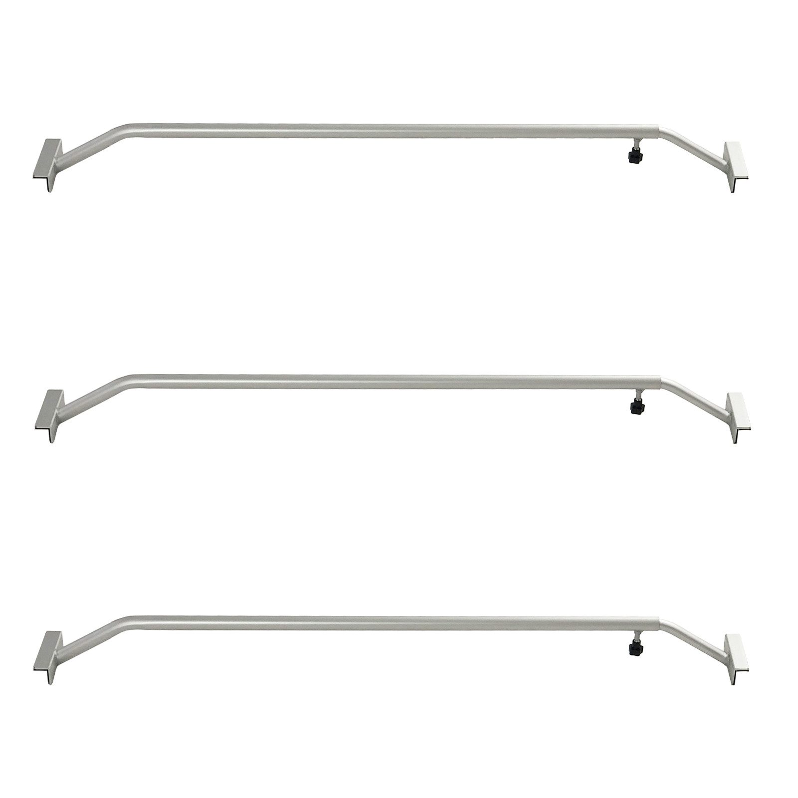 TRUTZHOLM Autoplane Alu-Bügel Flachplanenbügel verstellbar 1065 - 1480 mm Planenstütze (3er Set), Aluminium Knaufschraube