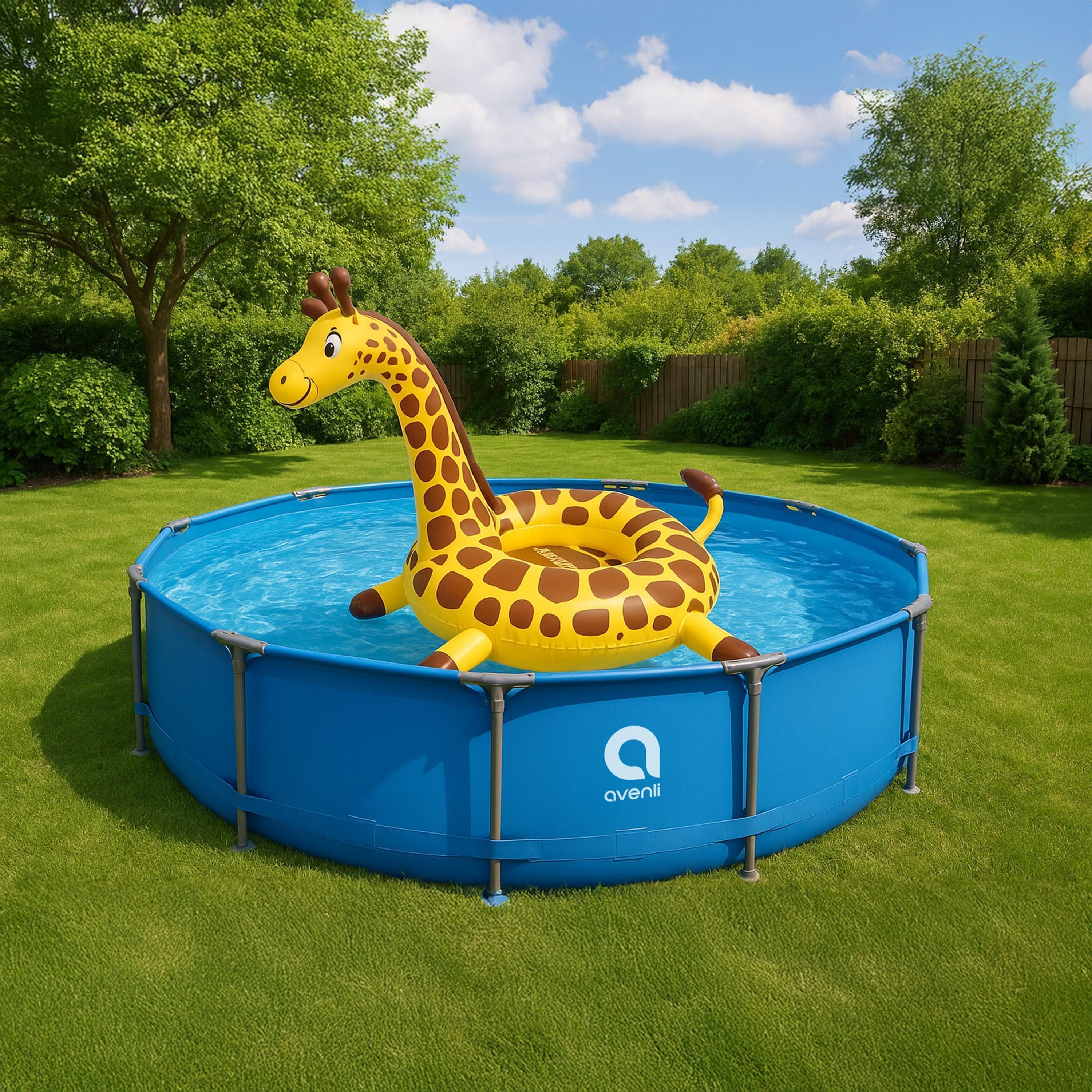SunClub Schwimmtier Giraffe aufblasbar, 180x158x120 cm mit 2 Luftkammern
