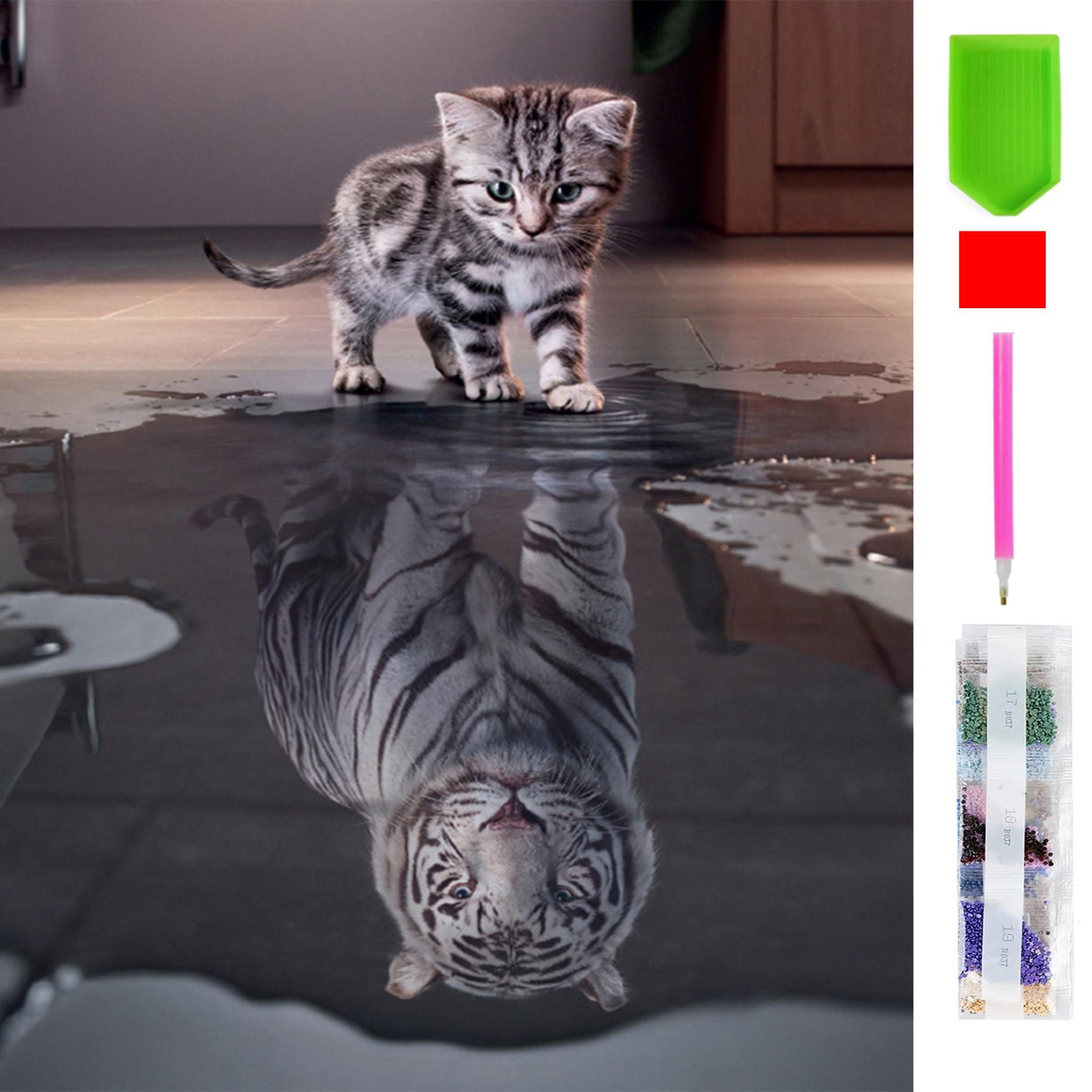 LA CUTE Malen nach Zahlen 5d Diamond Painting Tiger Katze Malen nach Zahlen günstig online kaufen