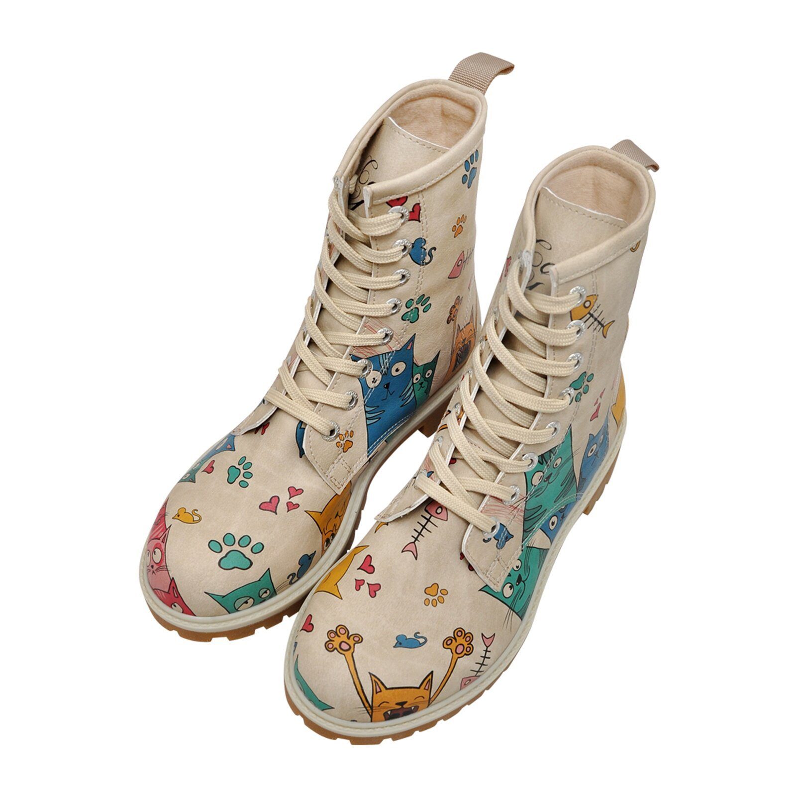 DOGO Long Boots Schnürstiefel Cat Lovers Damen Stiefeletten, Longe Schnürbo günstig online kaufen