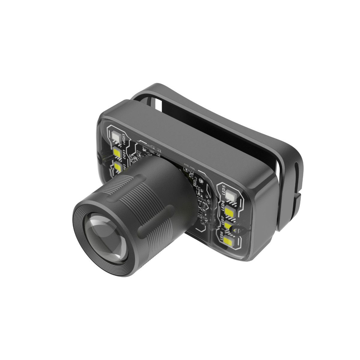 Platinet LED Stirnlampe PHL2922, USB-C Stirnlampe mit Zoom und 5 Modi
