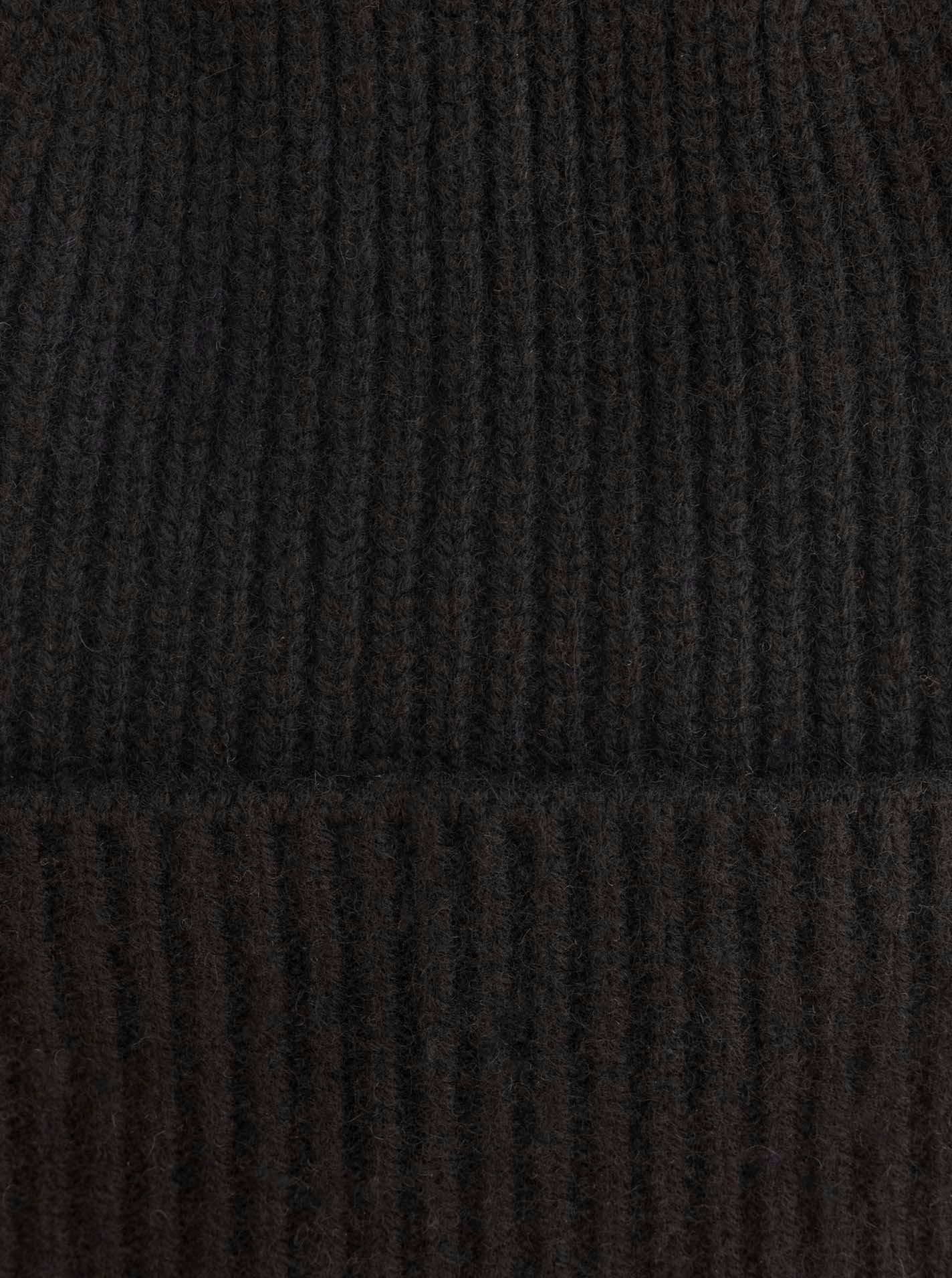 Zwillingsherz Beanie Feinripp, breiter Umschlag, Wolle