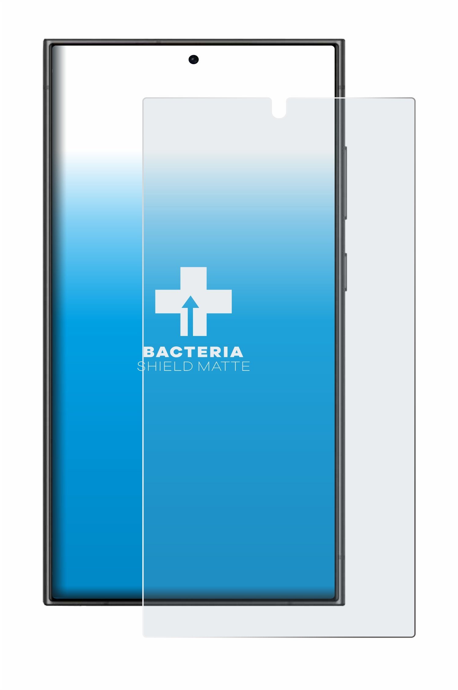 upscreen Schutzfolie für Samsung Galaxy S24 Ultra, Displayschutzfolie,  Folie Premium matt entspiegelt antibakteriell