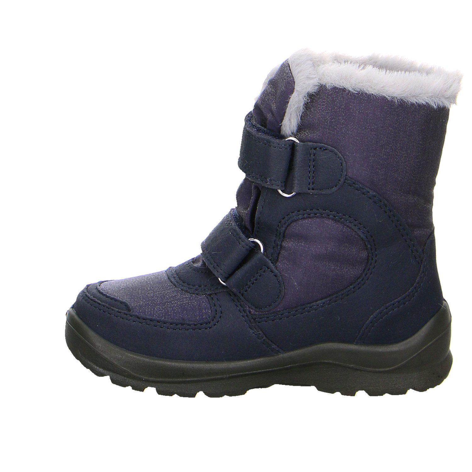 Lurchi Lurchi Velour Klettstiefel Winter Mädchen blau Winterstiefelette – Bild 5 von 5