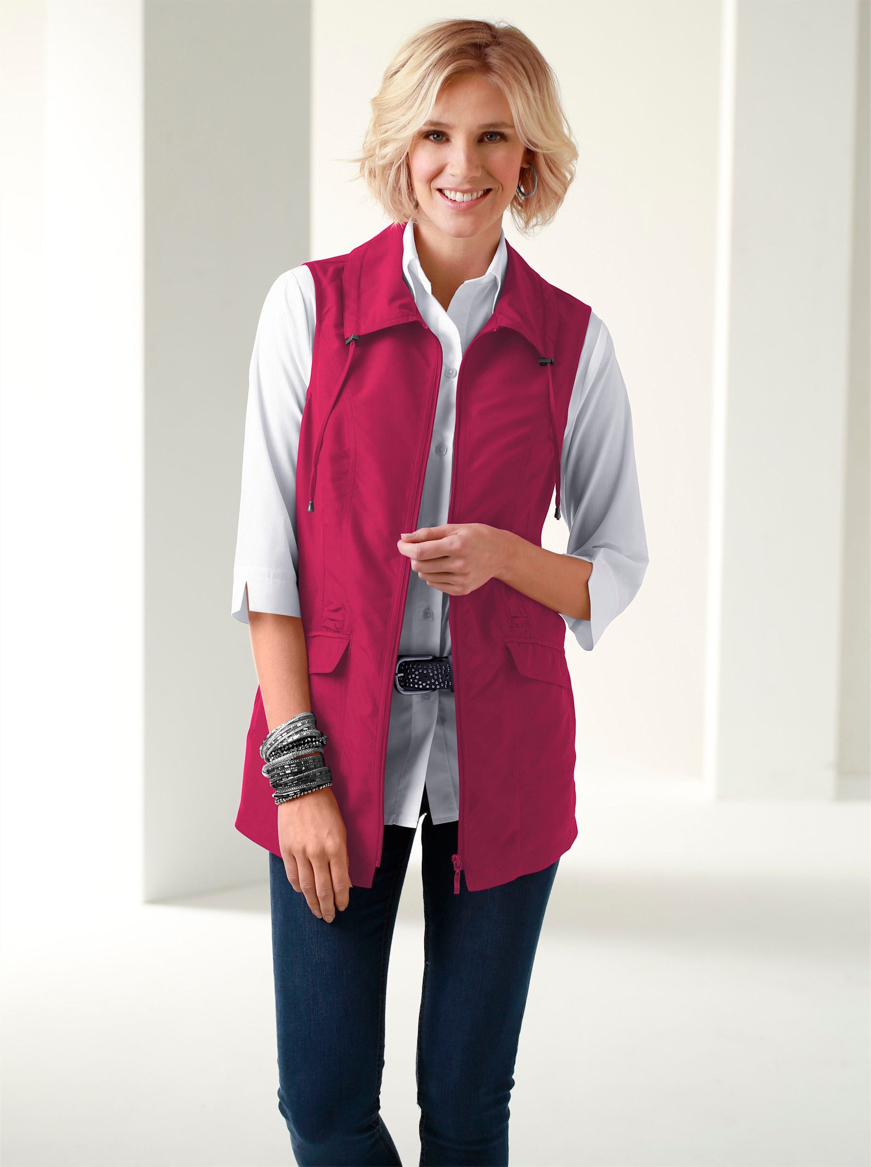 Sieh an! Jerseyweste Longweste . günstig online kaufen