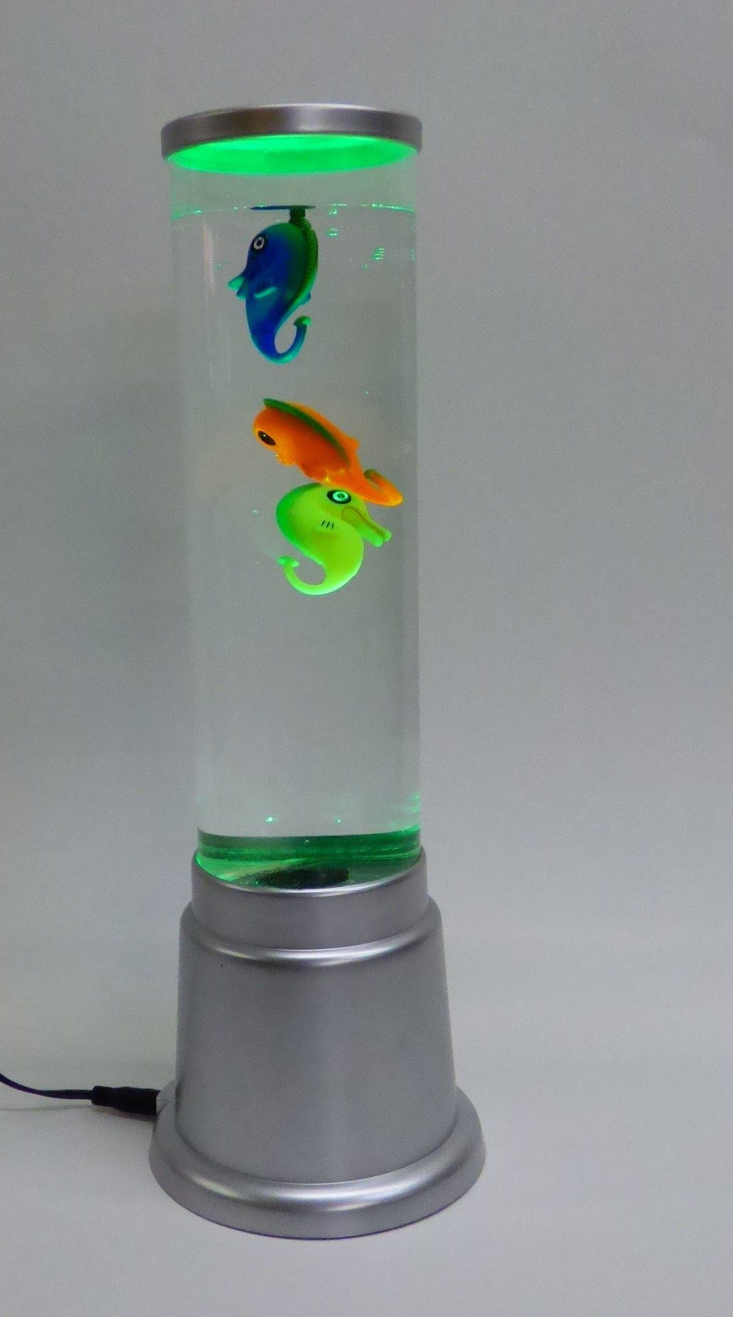 Lichtideen LED Dekolicht 3476 Wassersäulen LED Lampe Höhe 360 mm 3 x Seepferdchen mit Netzteil, LED RGB Mehrfarbig, Lichtidden