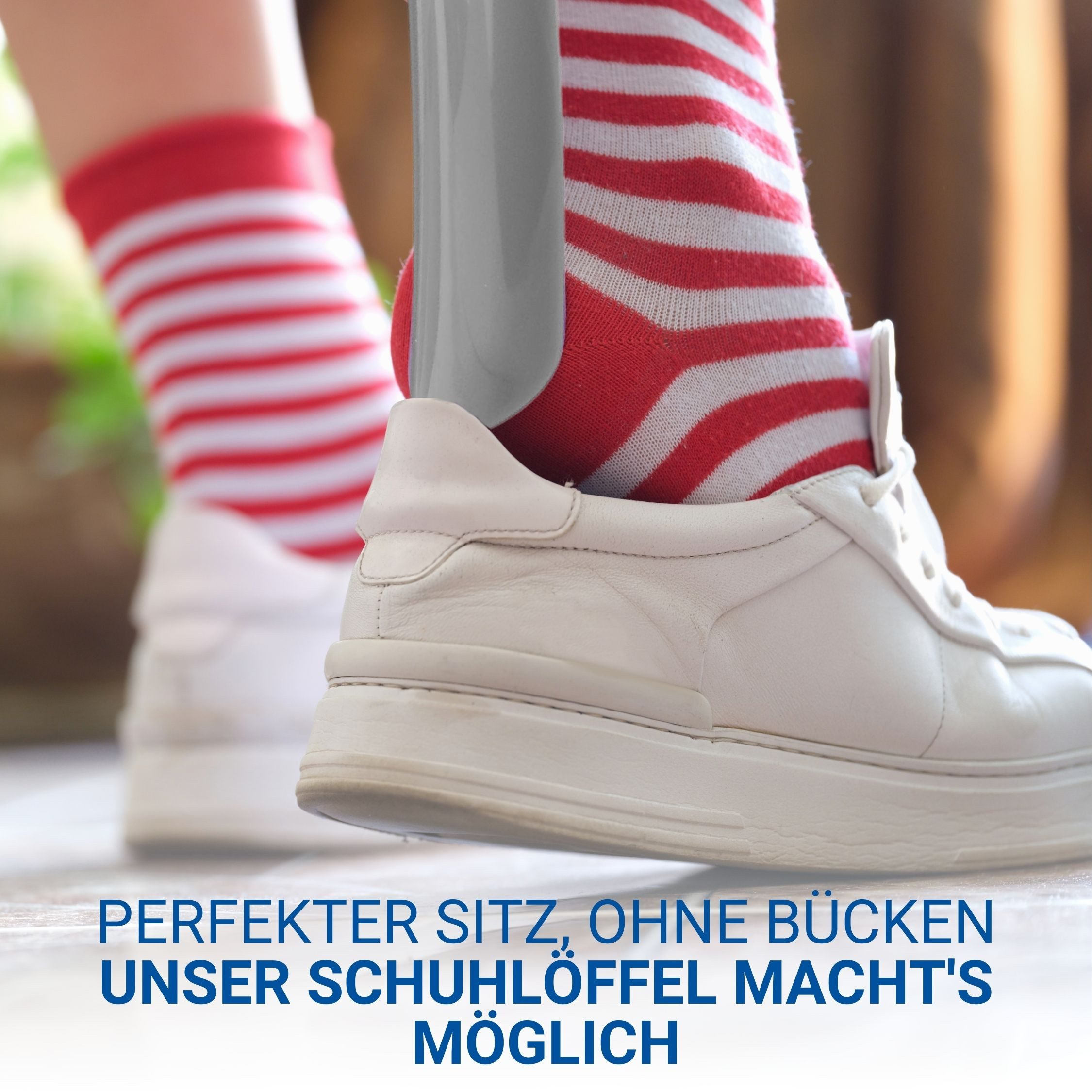 elasto Schuhlöffel Langer Schuhanzieher mit praktischer Öse zum Aufhängen – Bild 5 von 5
