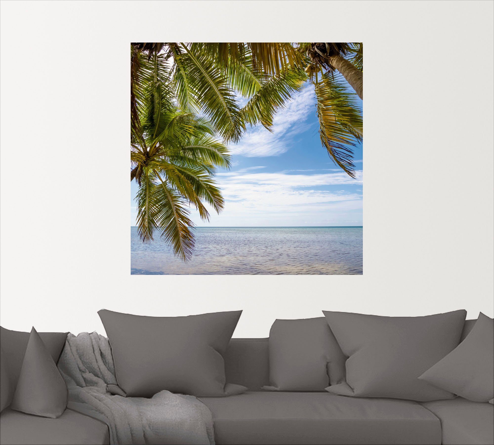 versch. Poster in als oder Größen Keys Artland Das Alubild, (1 Florida Wandbild St), Bäume Leinwandbild, Wandaufkleber Meer,