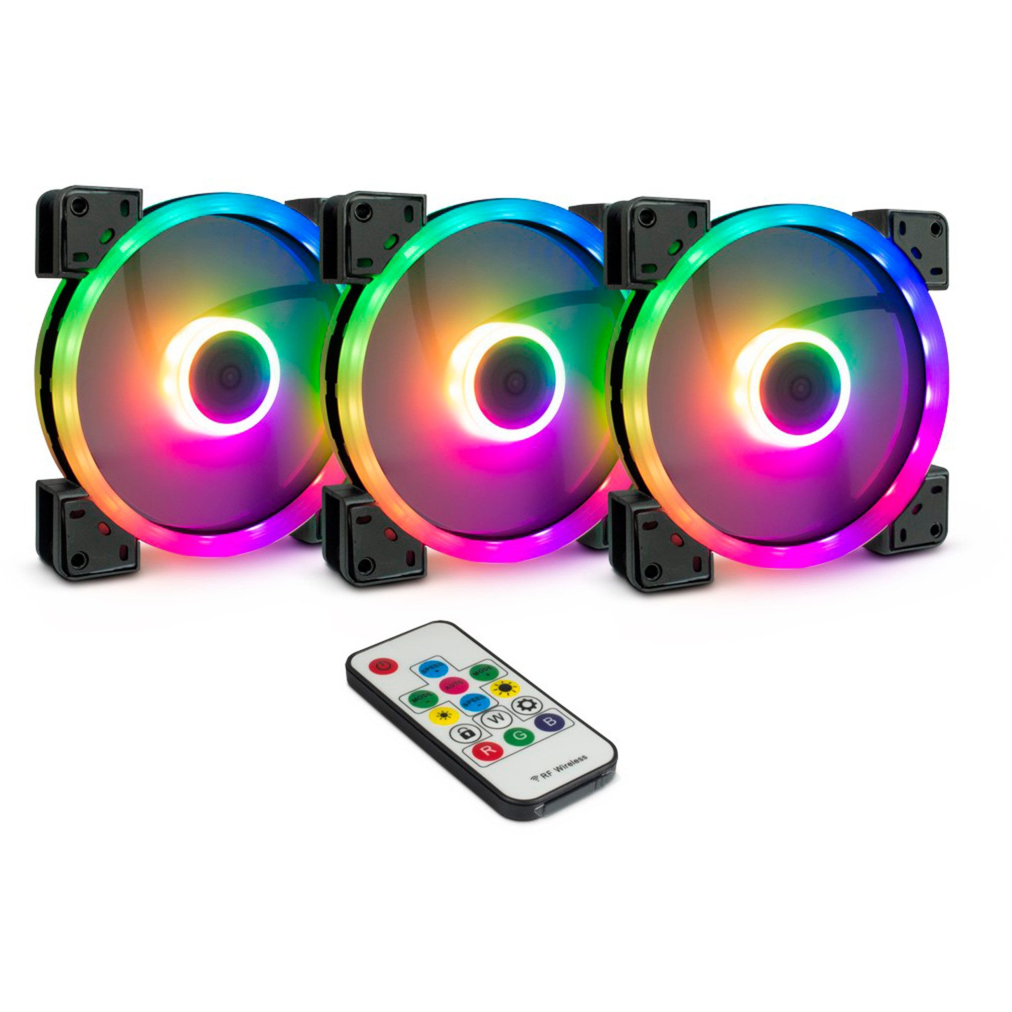 Gehäuselüfter Inter-Tech Argus RGB-Fan Set RS-14 140x140x25