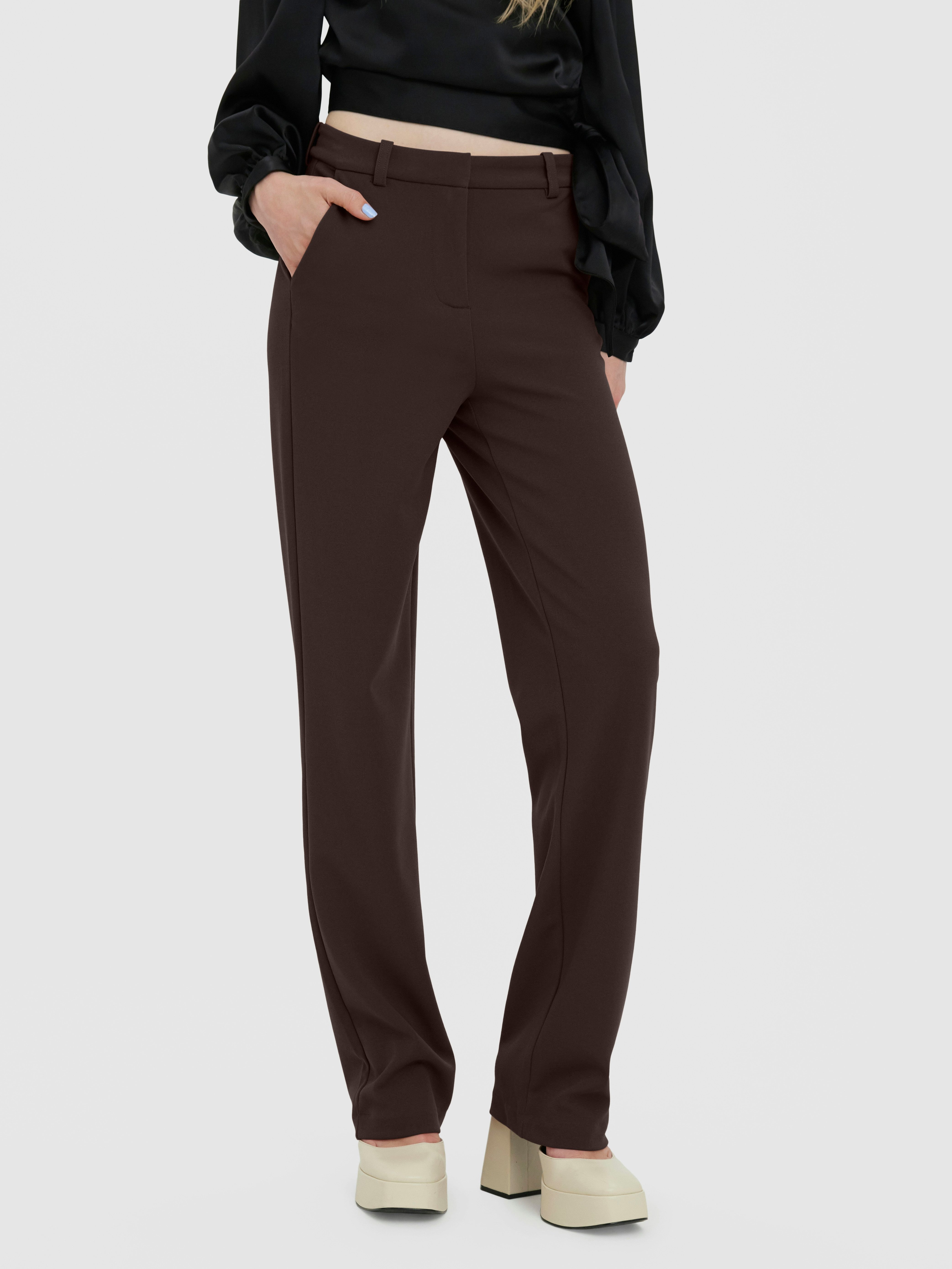 Vero Moda Anzughose VMZAMIRA MW SLIM STRAIGHT PANT NOOS mit Gürtelschlaufen günstig online kaufen