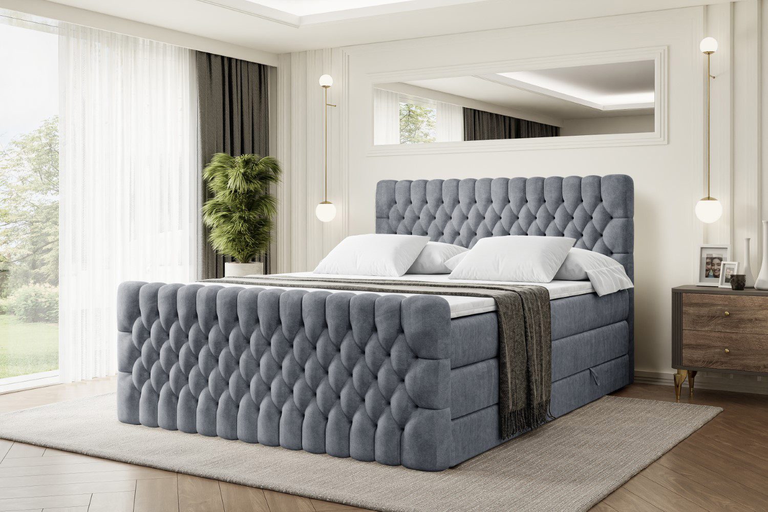 ALTDECOR Boxspringbett SERENE-Z KING (Multipocket-Matratze H4, günstig online kaufen