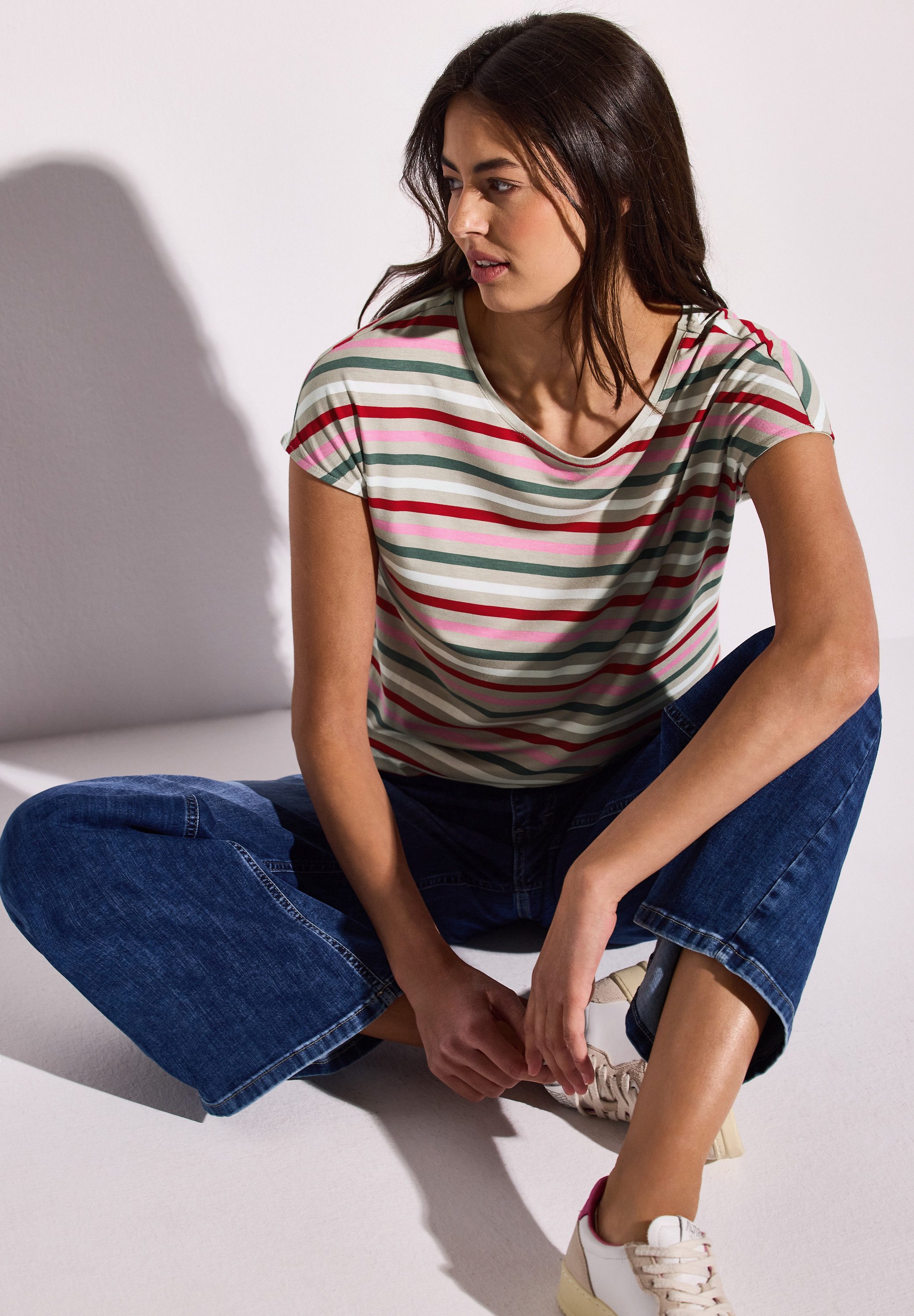 STREET ONE T-Shirt aus softer Viskose