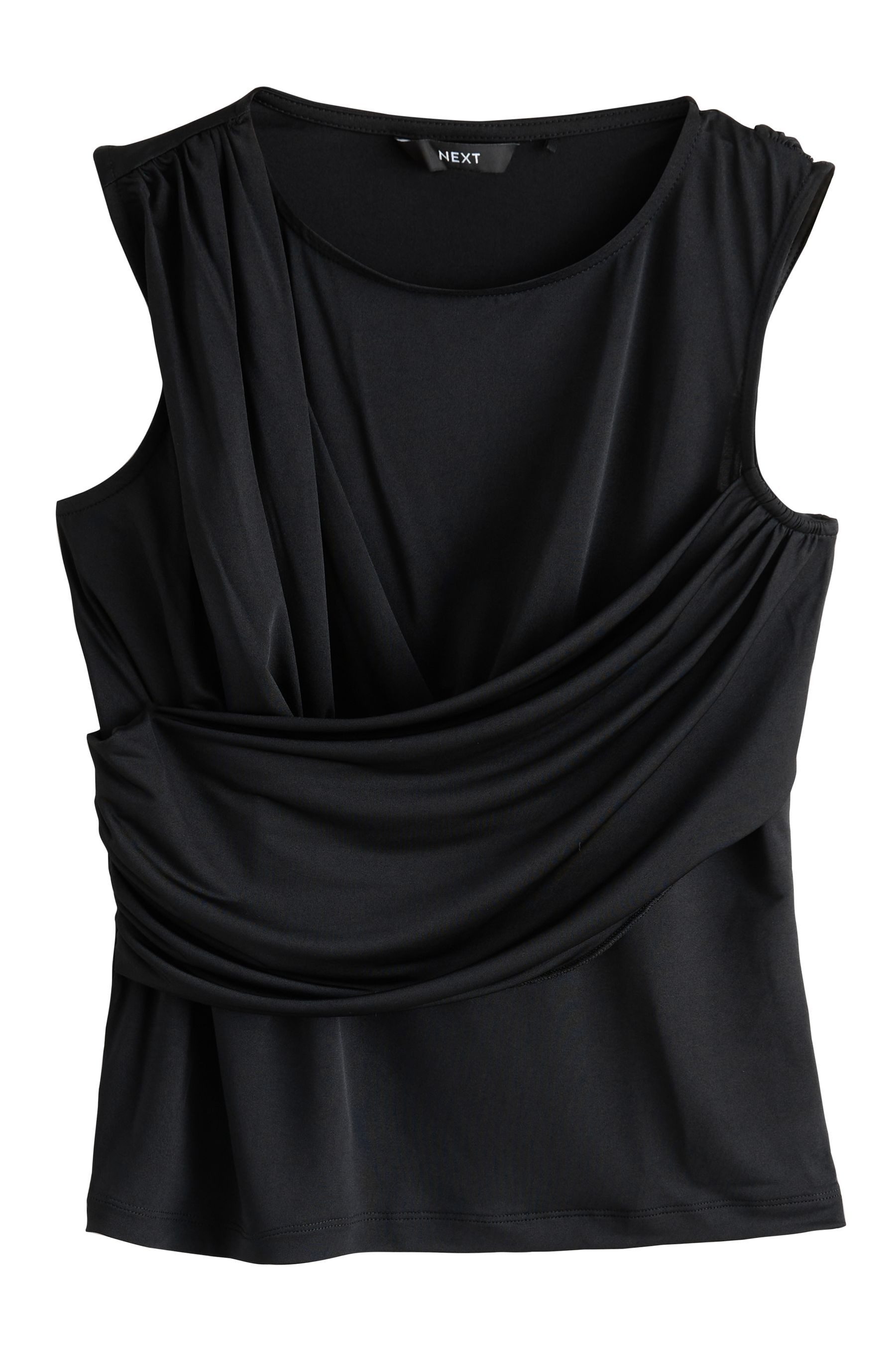 Next Blusentop Ärmelloses Top mit drapierter günstig online kaufen