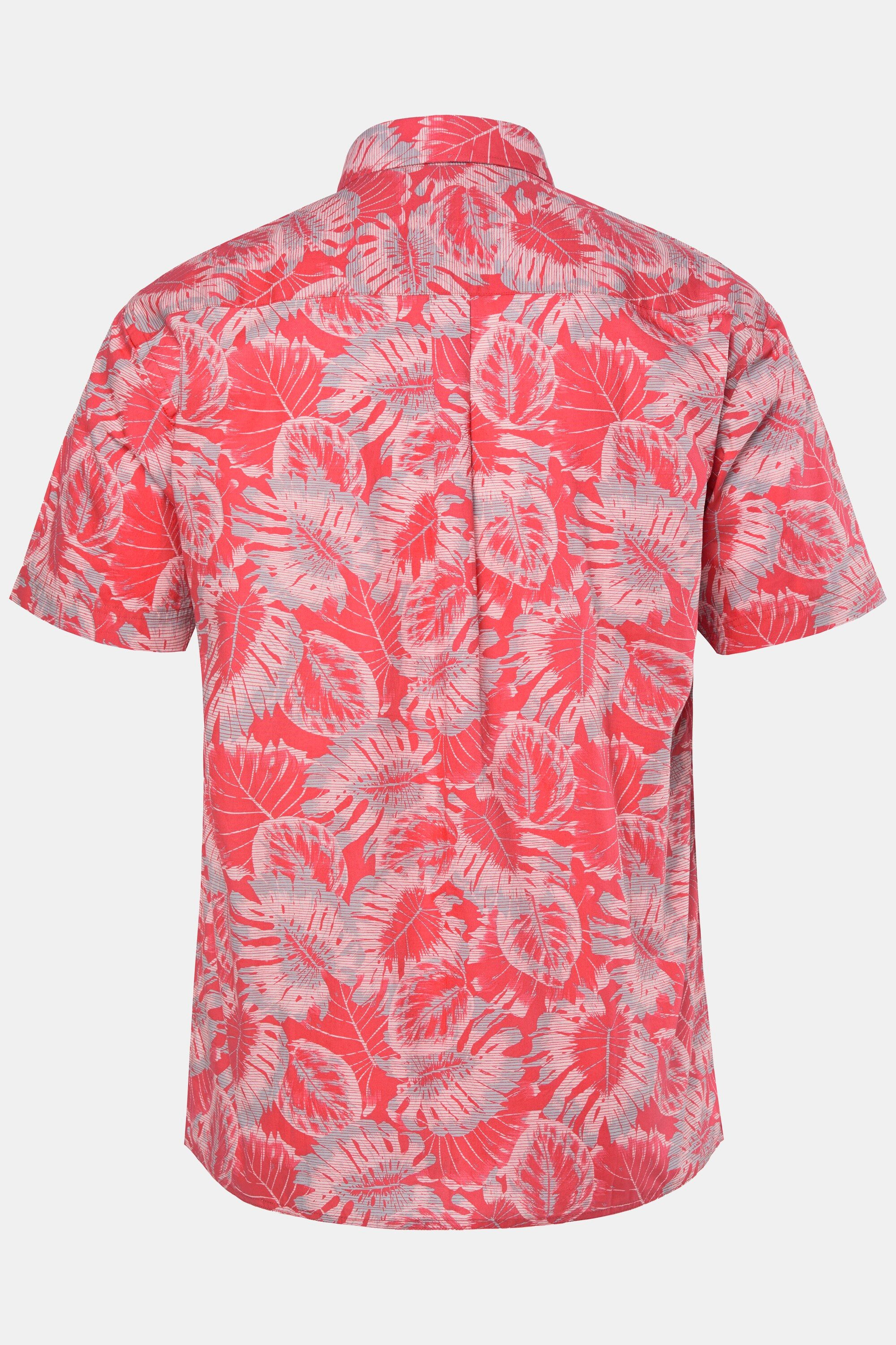 Men Plus Kurzarmhemd Hemd Halbarm Kentkragen Alloverprint Comfort Fit – Bild 3 von 3