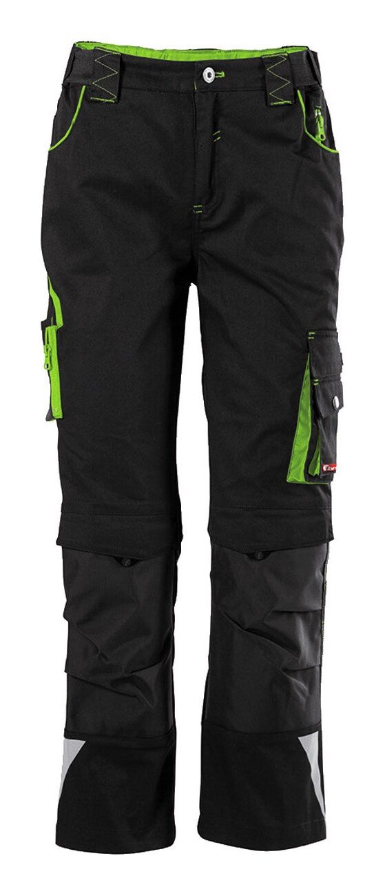 fortis Cargohose Kids Bundhose twenty-four, schwarz/limegreen