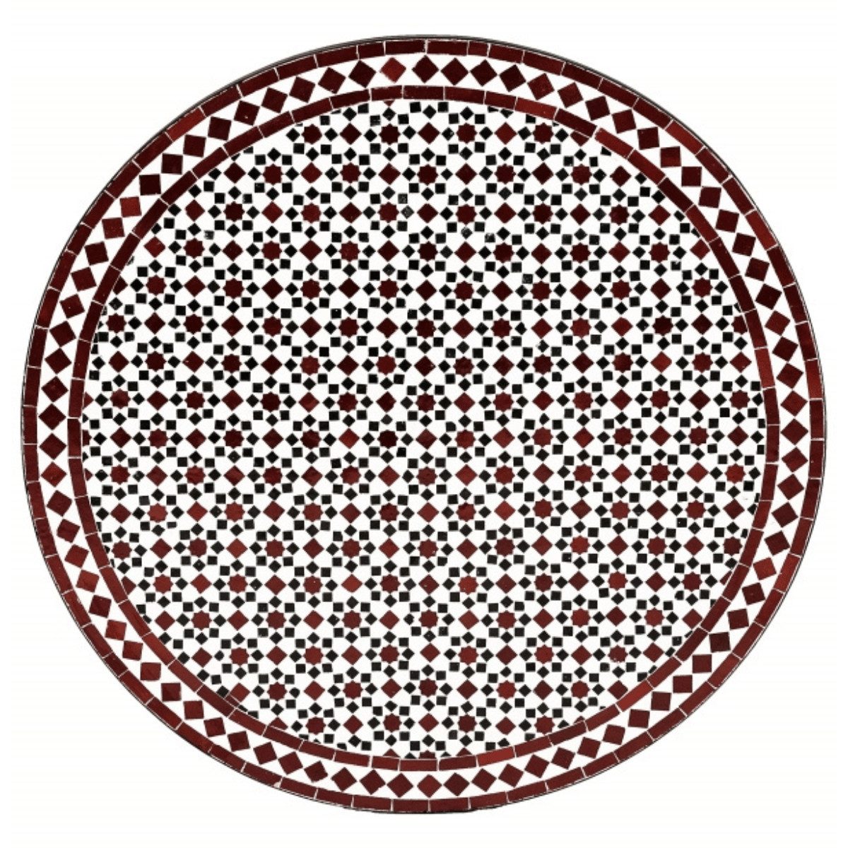 Marrakesch Orient & Mediterran Interior Gartentisch Marokkanischer Mosaiktisch Albaicin 100cm, Handarbeit, Handarbeit