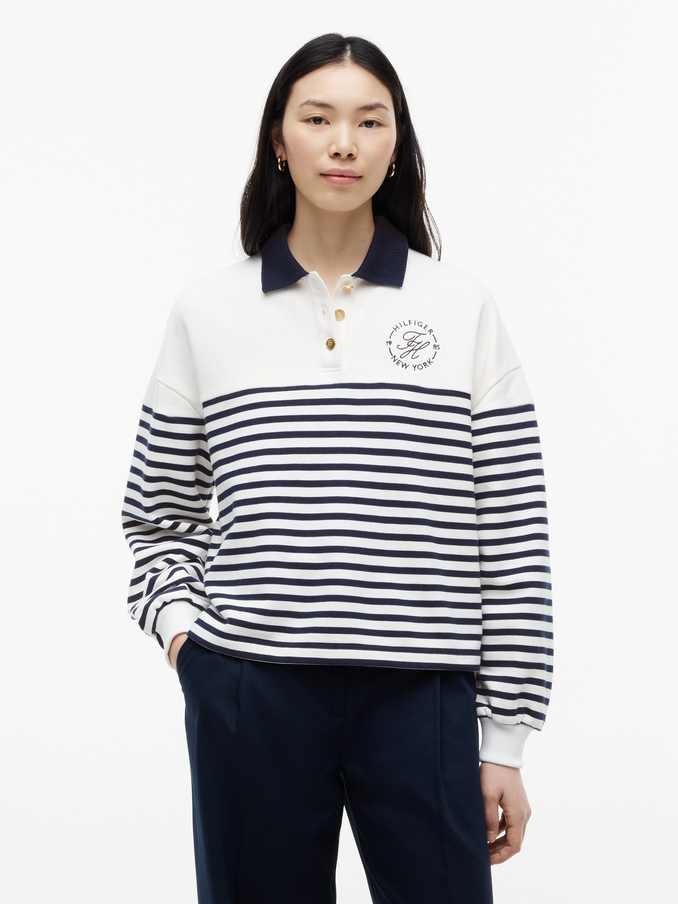 Tommy Hilfiger Sweatshirt TH ROUNDAL COLLAR SWTSHT Regular fit, Baumwolle