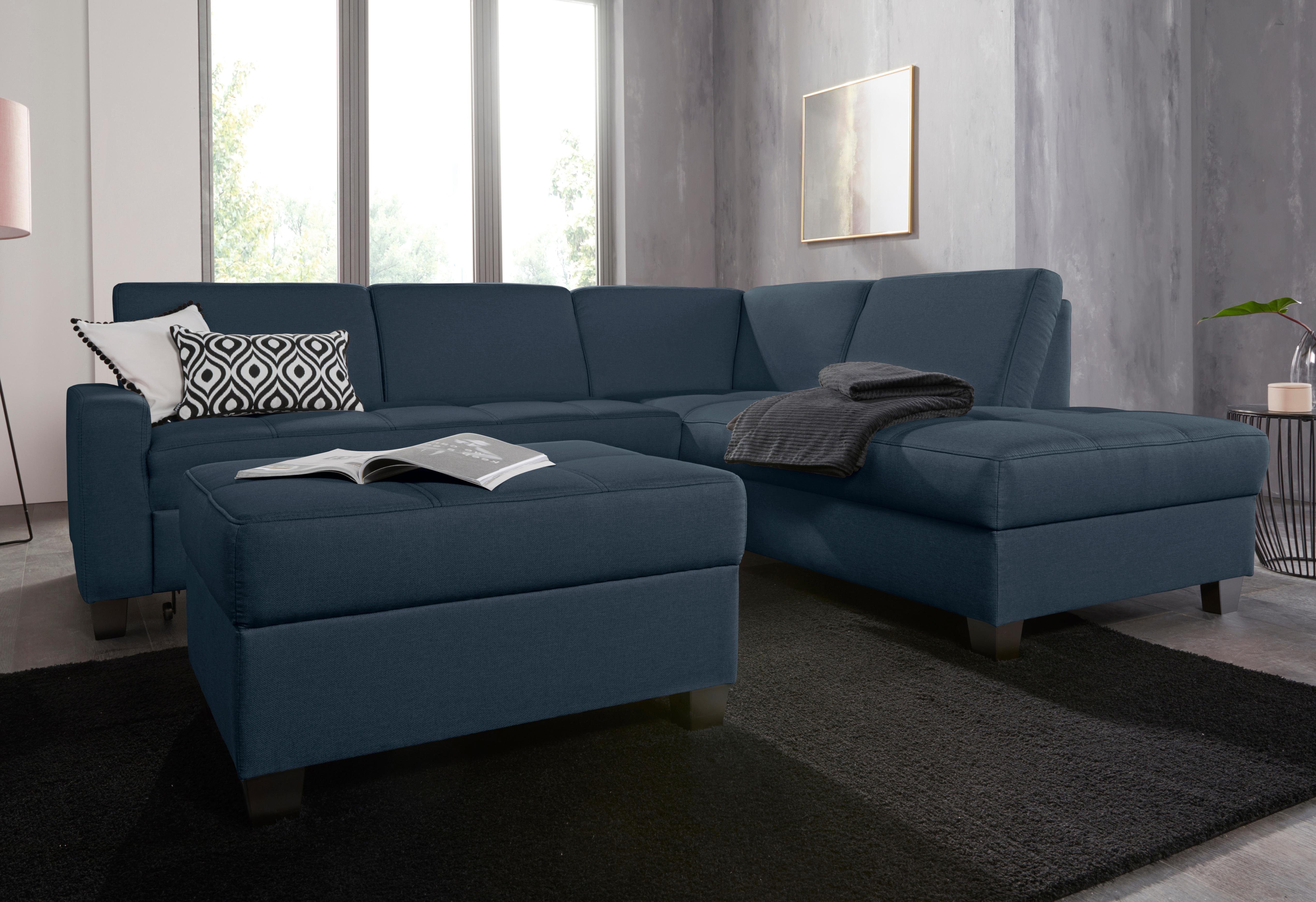 DOMO collection Ecksofa "Florentina zeitlos und elegant, Sitznähte als Desi günstig online kaufen