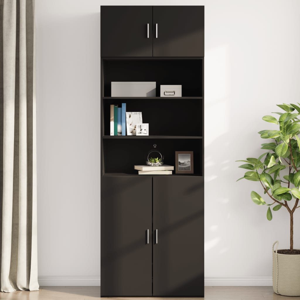 vidaXL Hängeschrank Wandschrank Schwarz 80x42,5x40 cm günstig online kaufen
