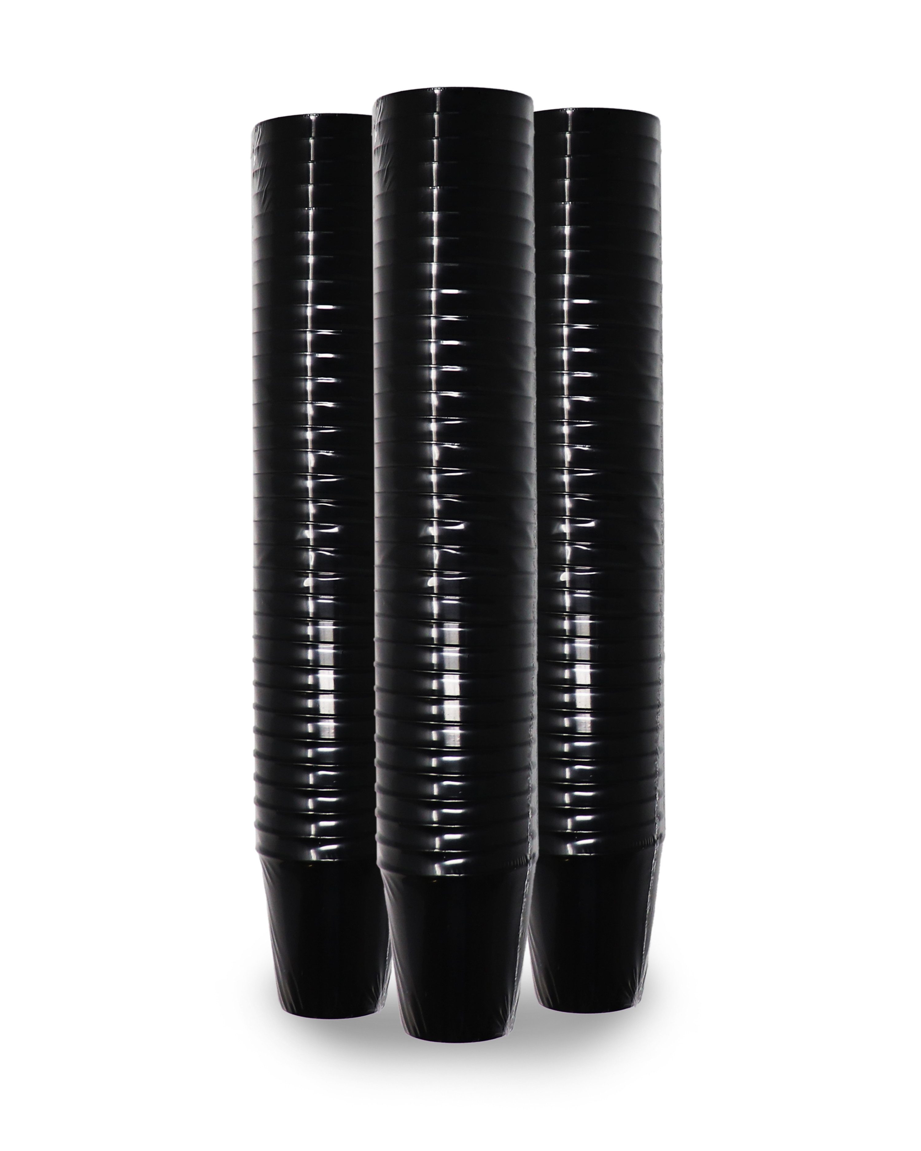 Tasse Schnapsglas Shotglas Set aus PP 160 Stück Schwarz