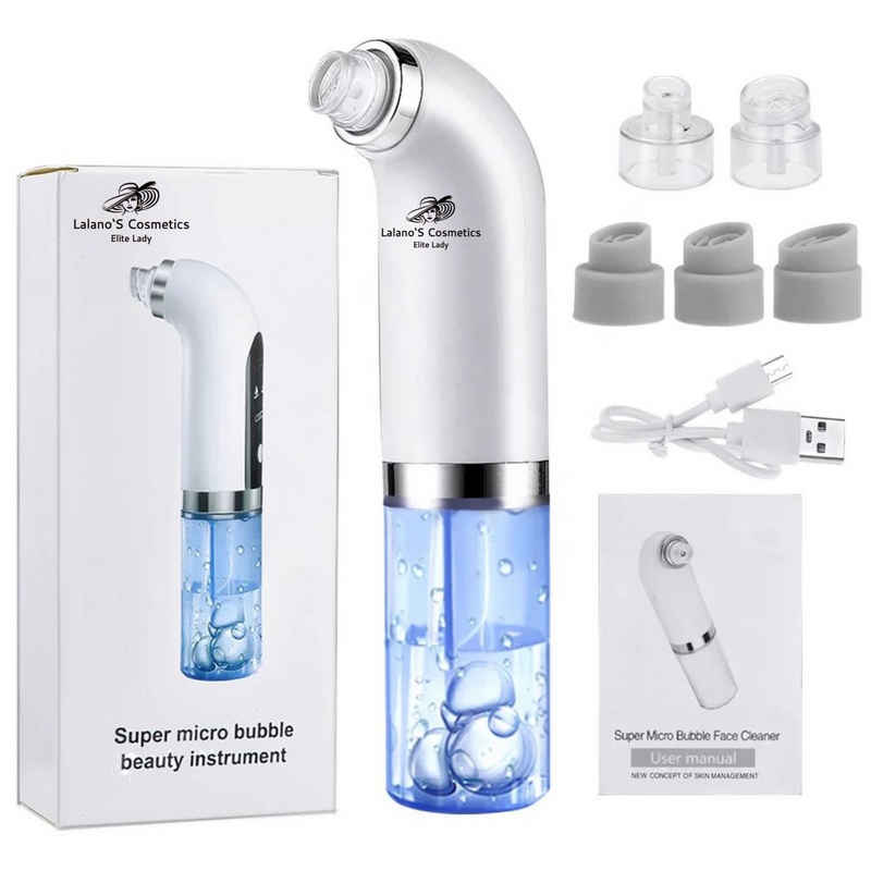 Lalano`S Cosmetics Mitesserentferner Hydrafacial-Expert, Porenreiniger, Vakuumsauger, Set, Kosmetikbehandlungsgerät, Pickel und Akne Entferner, Mikrodermabrasion, Maniküre Pediküre Set, LCD Bildschirm