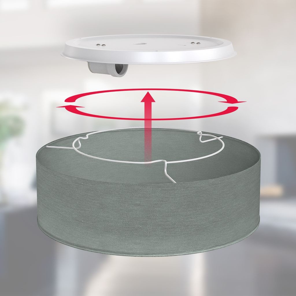 B.K.Licht Deckenleuchte Stoff-Deckenlampe Ø30cm 1-flammig E27 günstig online kaufen