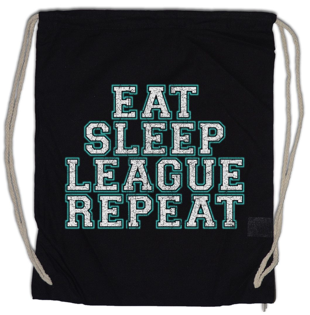 Turnbeutel Eat Sleep League Repeat Turnbeutel Gamer Games Gaming Video PC RPG