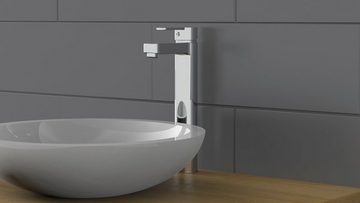 Schütte Waschtischarmatur ELEPHANT Design Wasserhahn Bad für Aufsatz-Waschbecken, Mischbatterie, Chrom