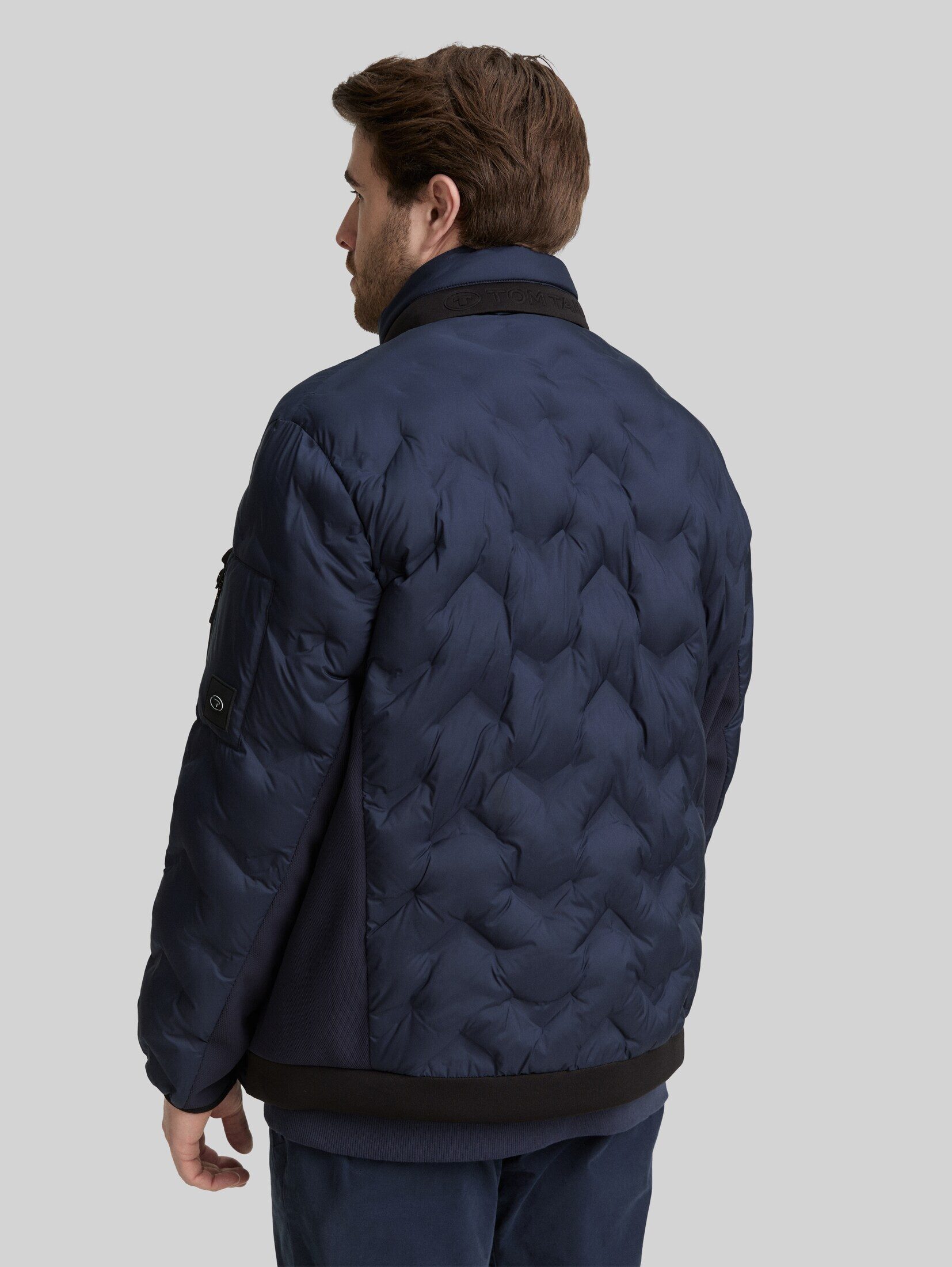 TOM TAILOR PLUS Winterjacke Jacken Plus Size - Hybrid Lightweight Steppjacke mit verstaubarer Kapuze