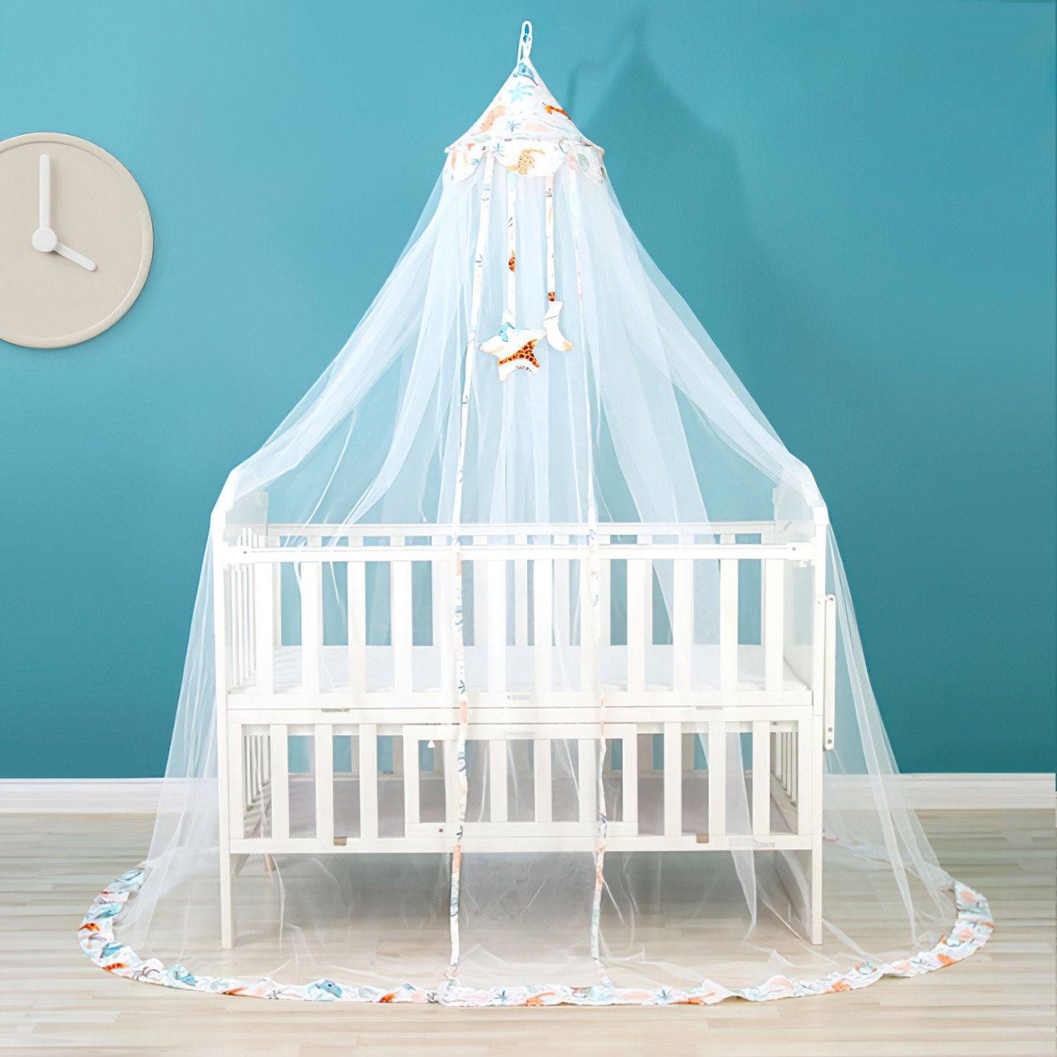 JOEAIS Moskitonetz Bett Kinder Mückennetz Himmelbett Vorhänge 35*210*600cm, für Kinderbetten Babybetten, Stubenwagen oder und Laufstall