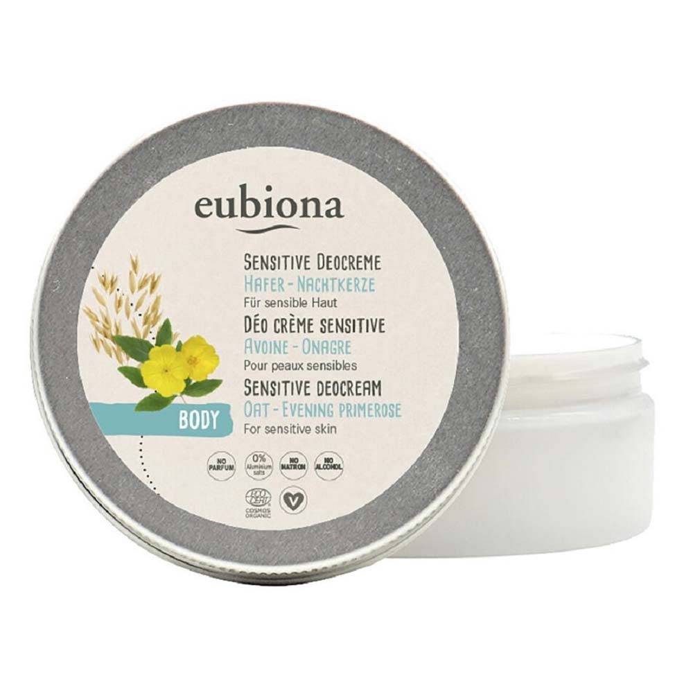 eubiona Deo-Creme Sensitive Deocreme - Hafer-Nachtkerze 50ml