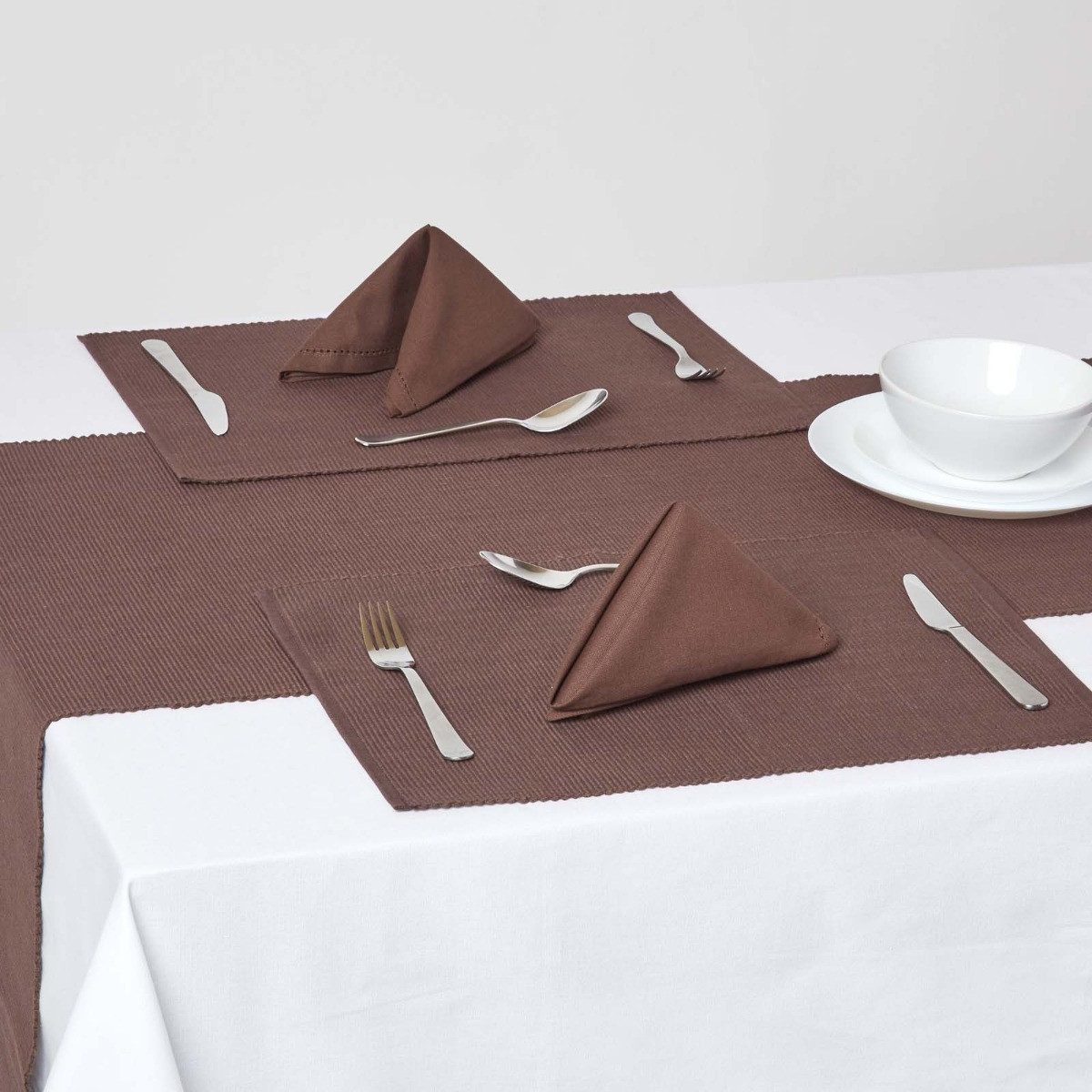 Homescapes Platzset Tischset braun im 2er-Set günstig online kaufen