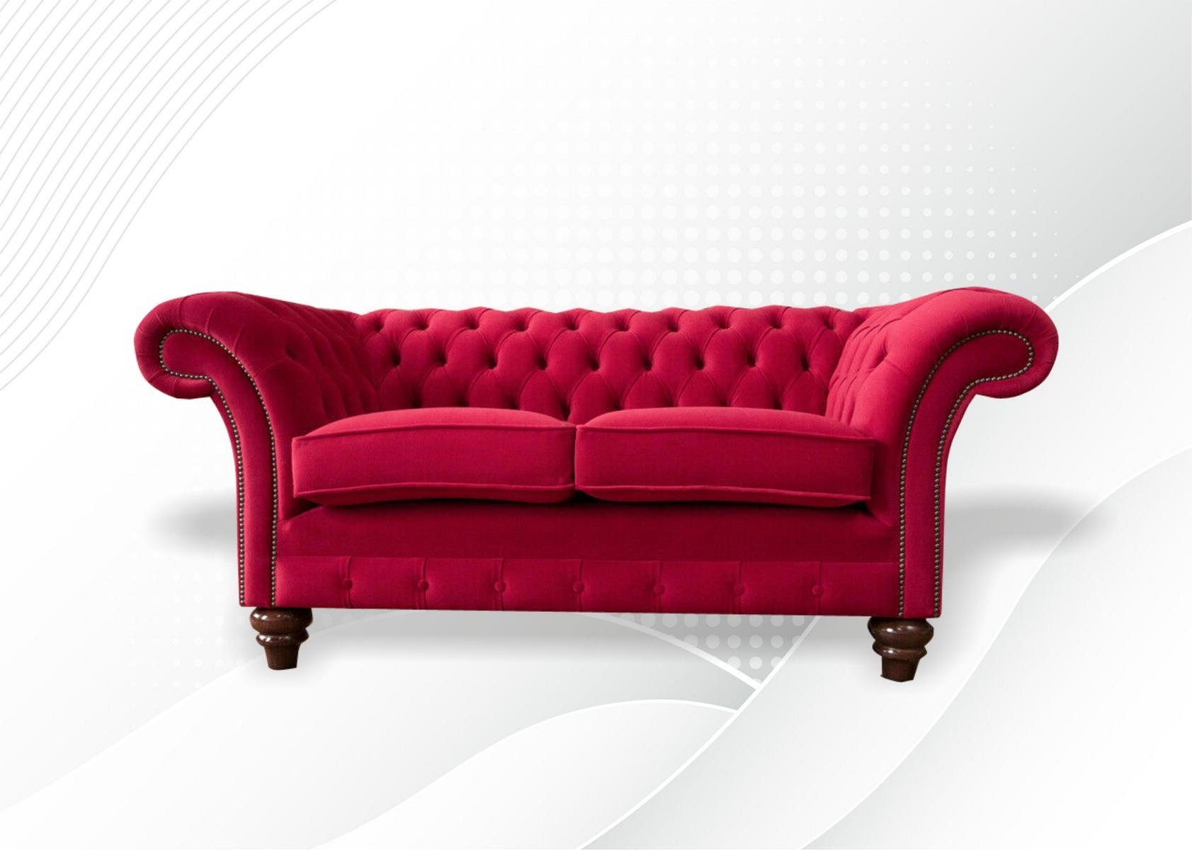 JVmoebel Chesterfield-Sofa, Sofa 2 Sitzer Couch Design Polster Modern  Textil Stoff Bettfunktion