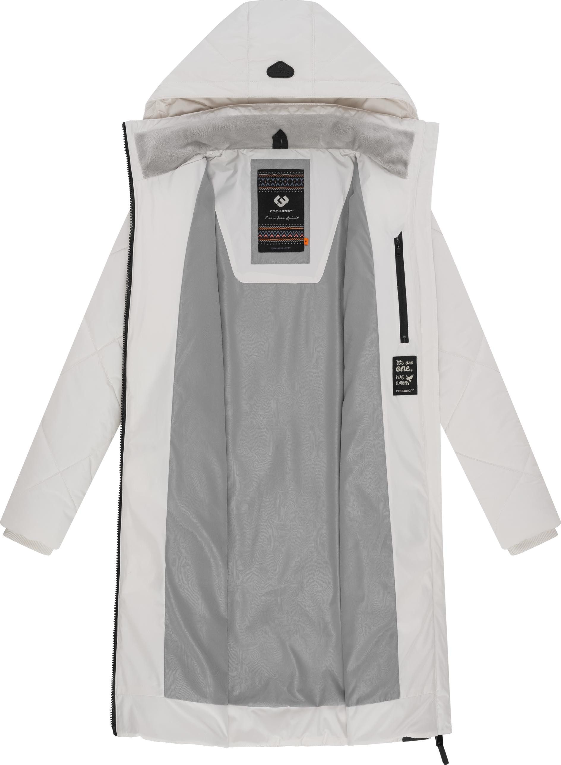 Ragwear Steppmantel Rebela stylischer Winterparka mit abnehmbarer Kapuze